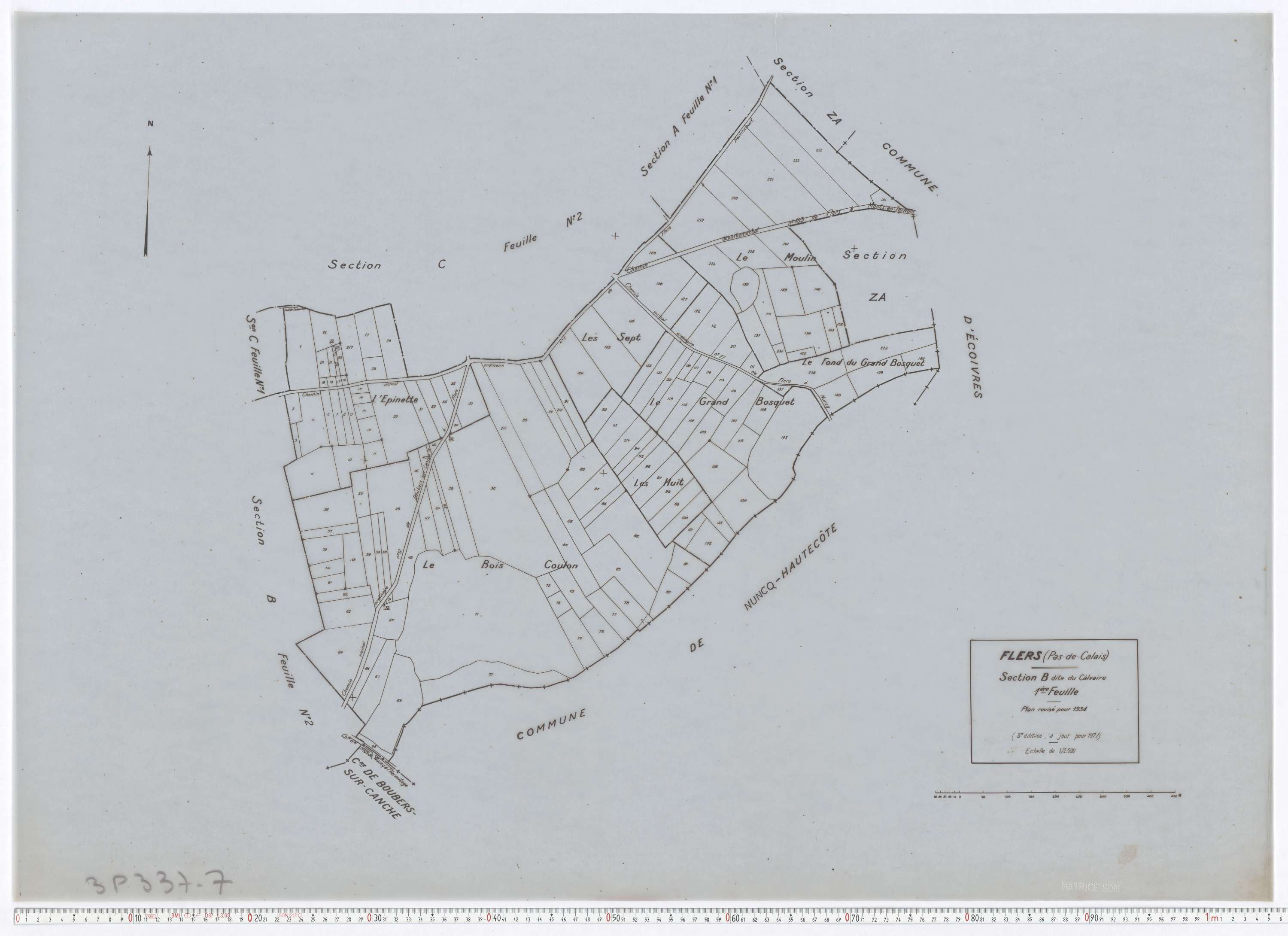 Flers - Section B, feuille 1.