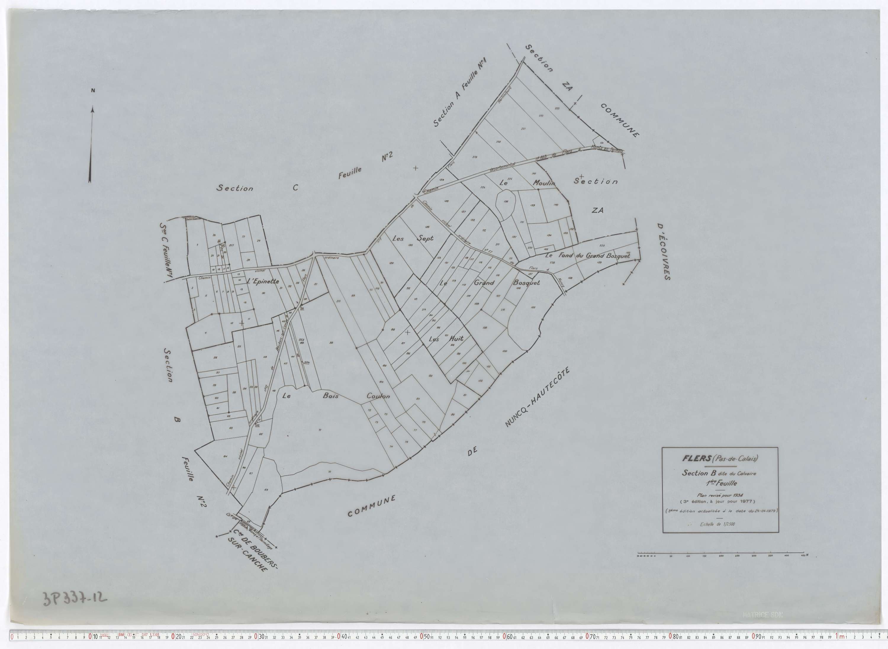 Flers - Section B, feuille 1.