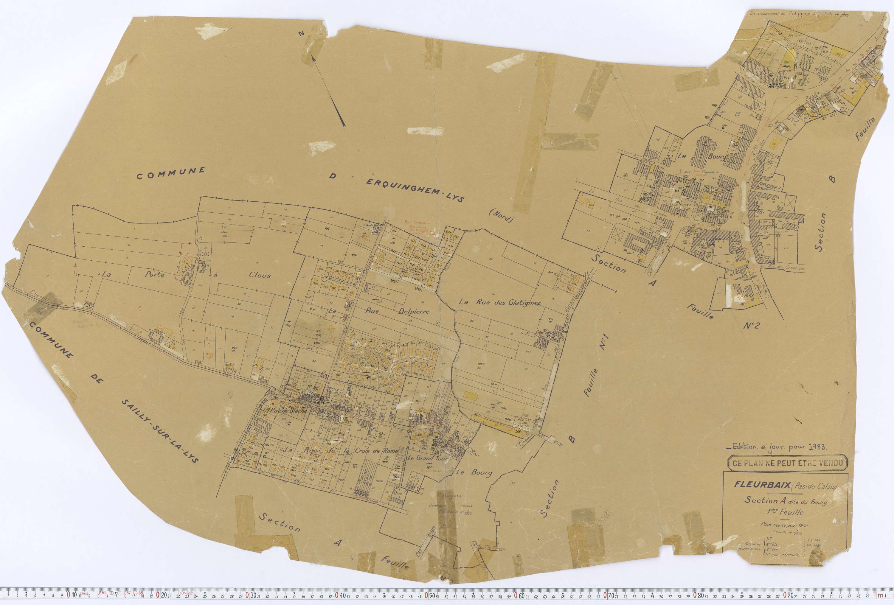 Fleurbaix - Section A, feuille 1.