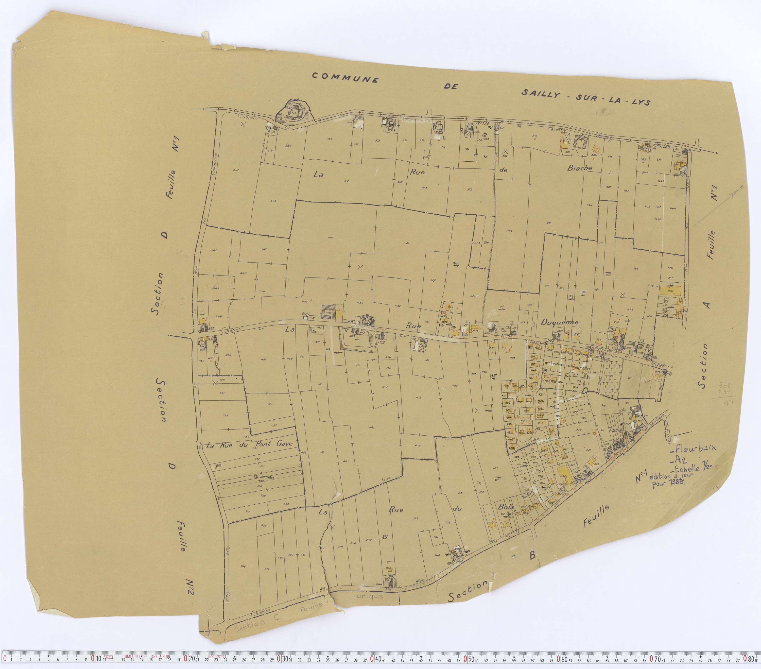Fleurbaix - Section A, feuille 2.
