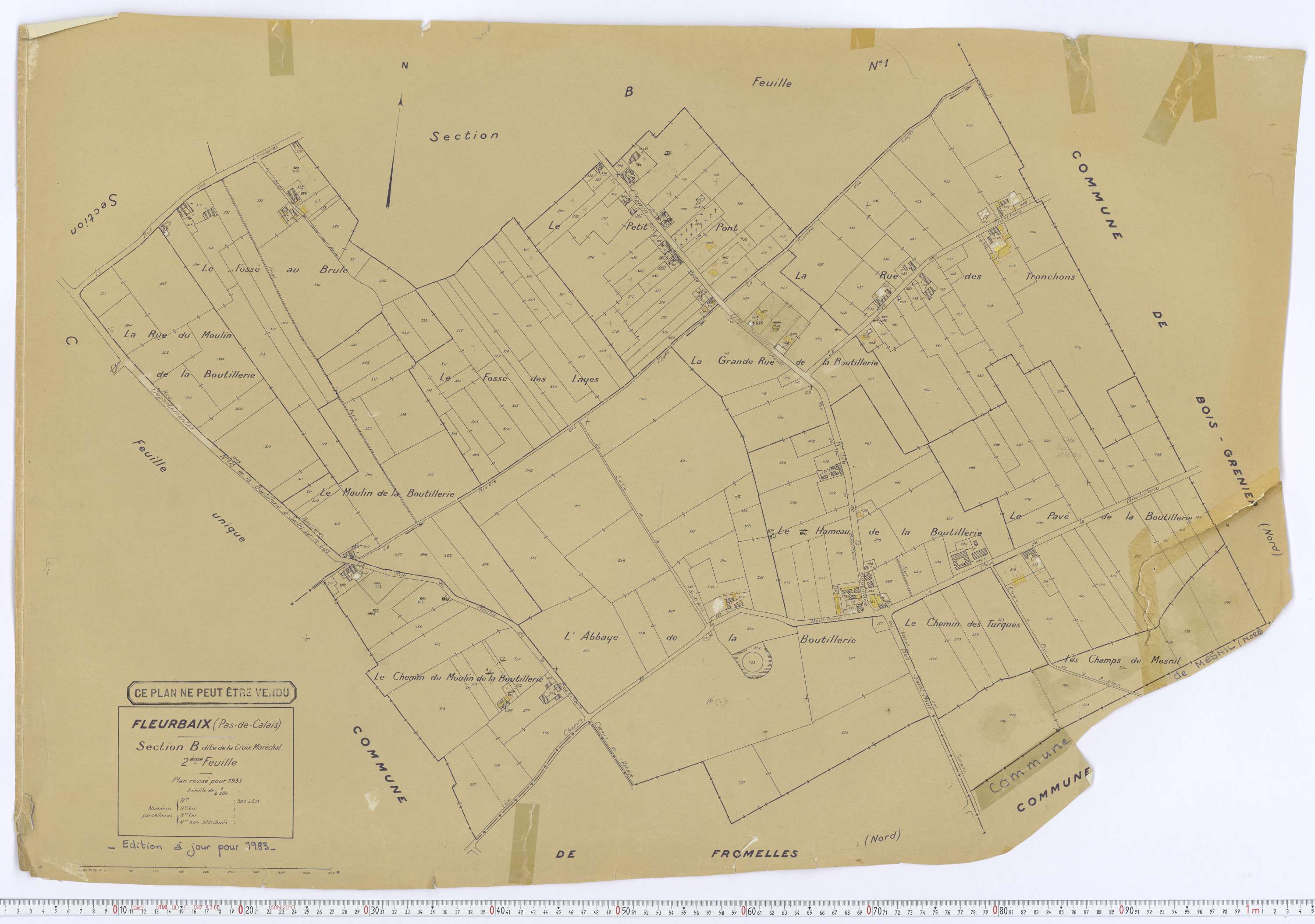 Fleurbaix - Section B, feuille 2.