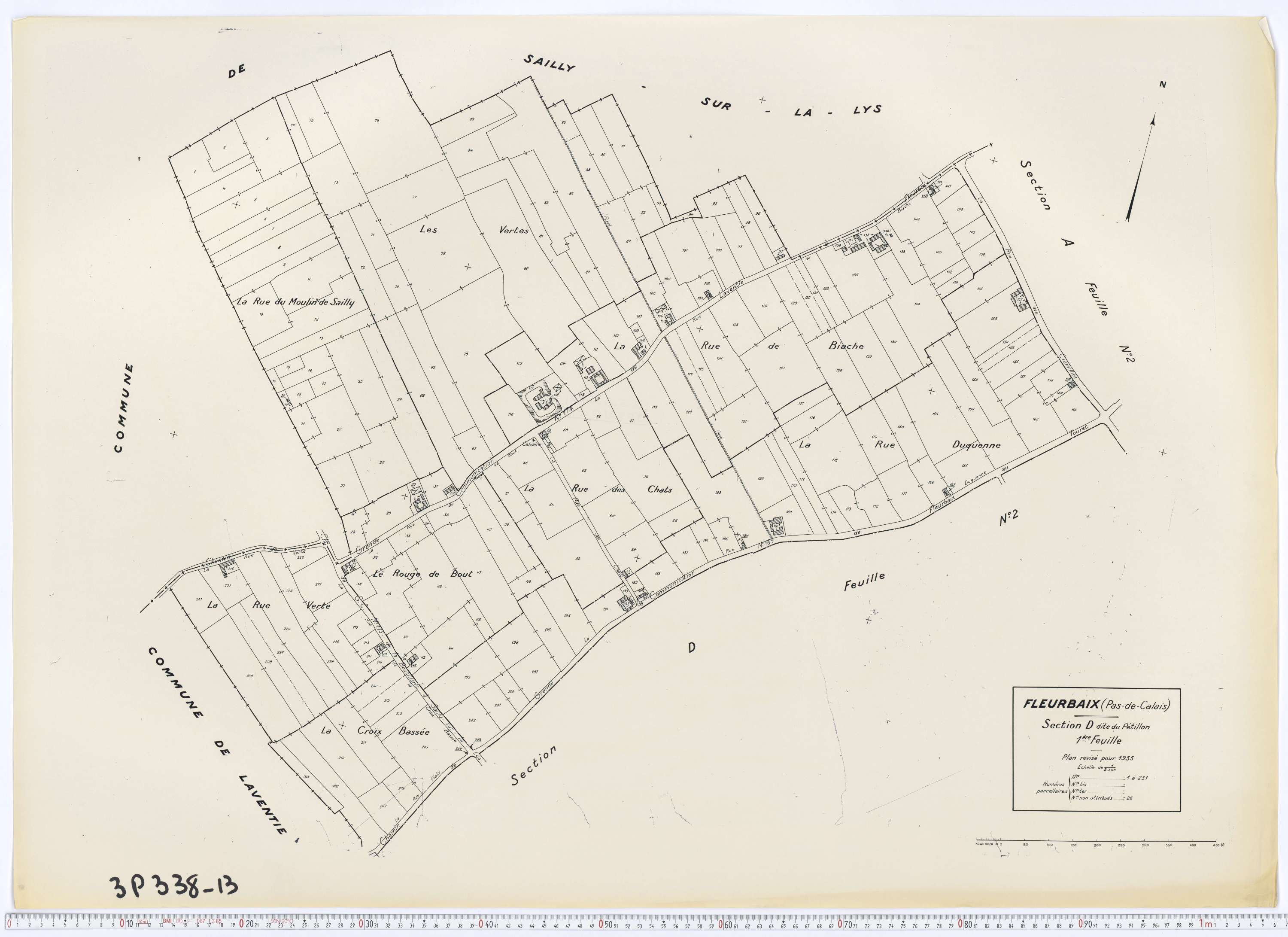 Fleurbaix - Section D, feuille 1.