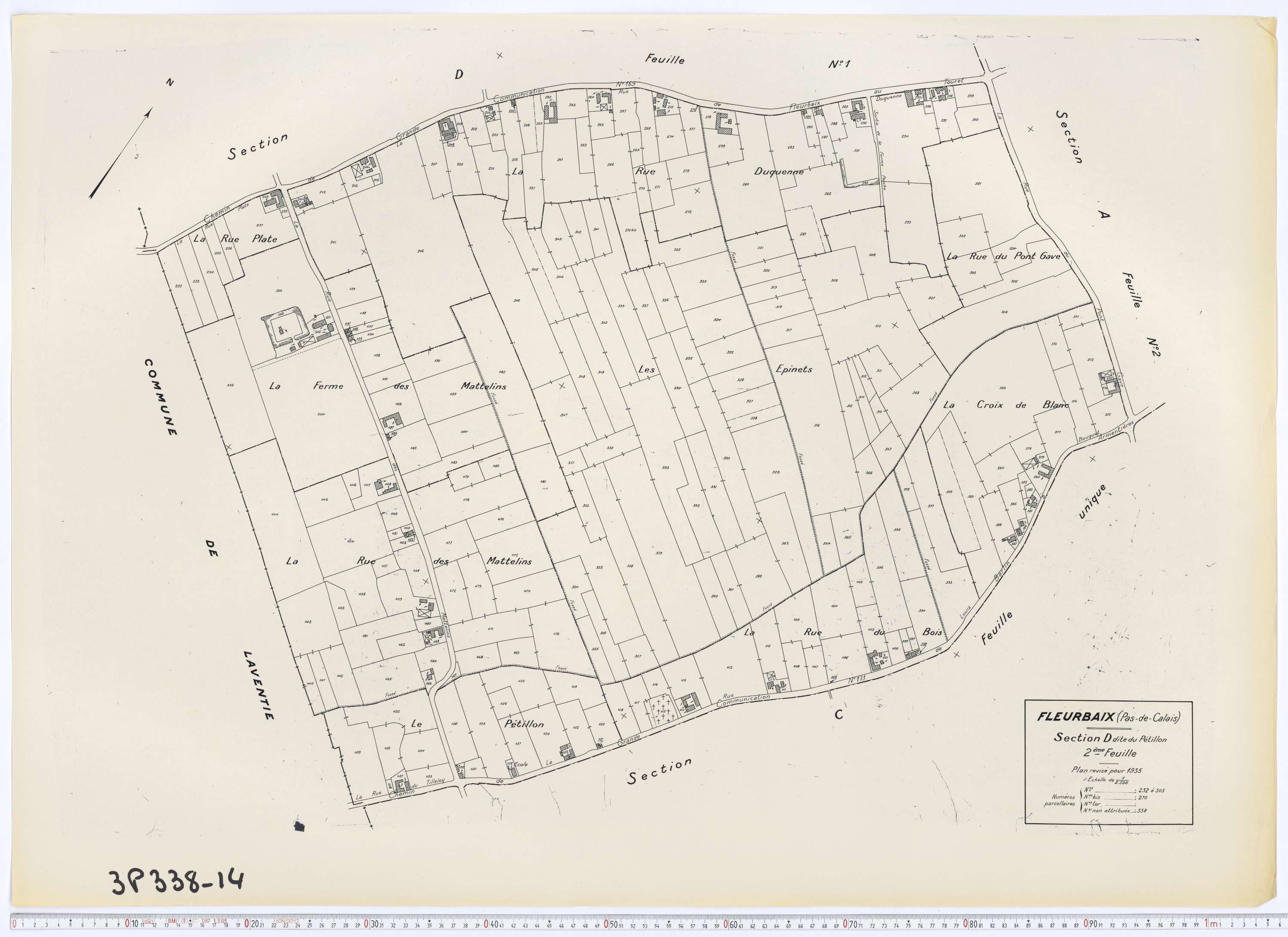 Fleurbaix - Section D, feuille 2.