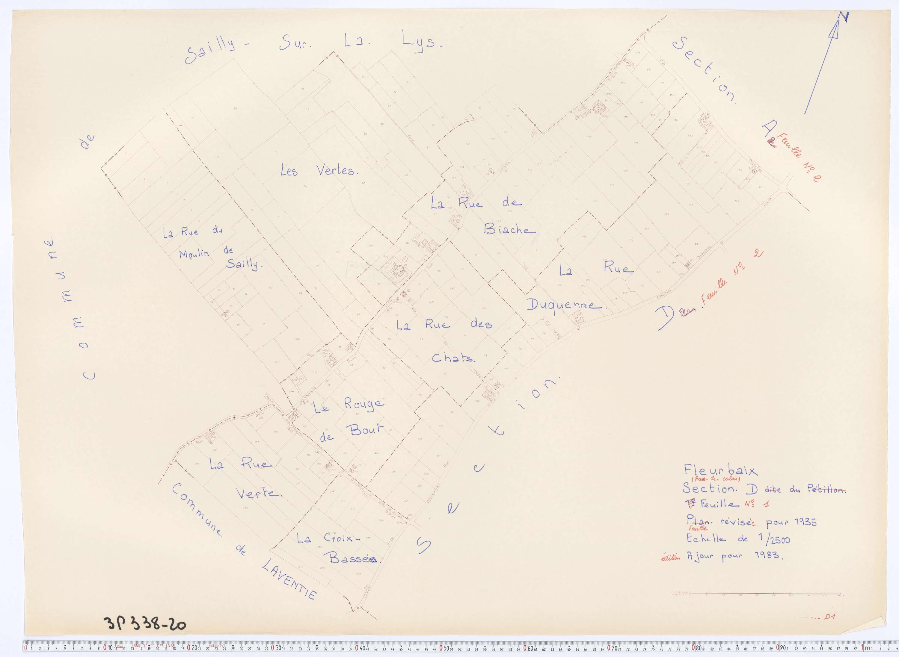 Fleurbaix - Section D, feuille 1.