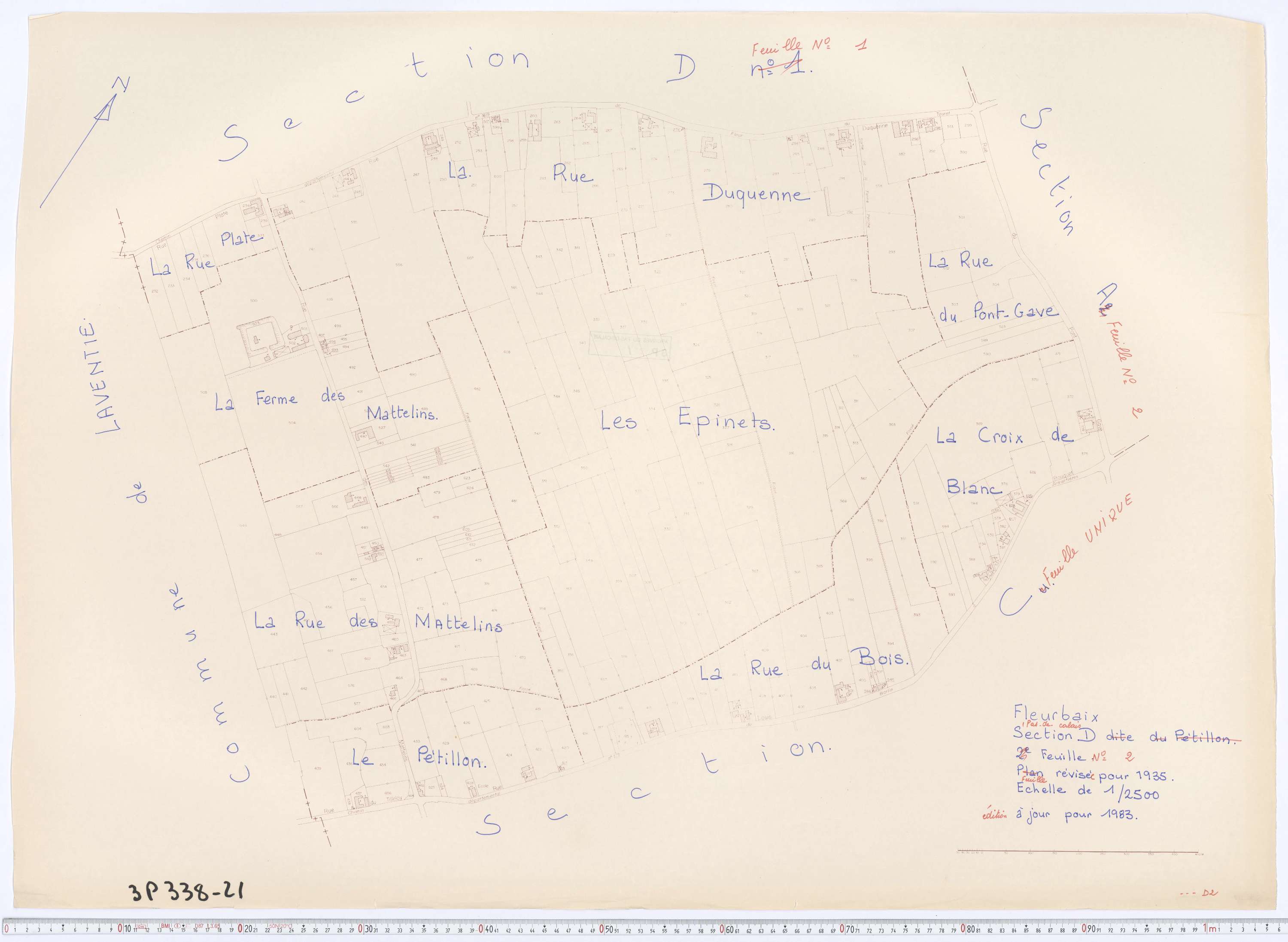 Fleurbaix - Section D, feuille 2.