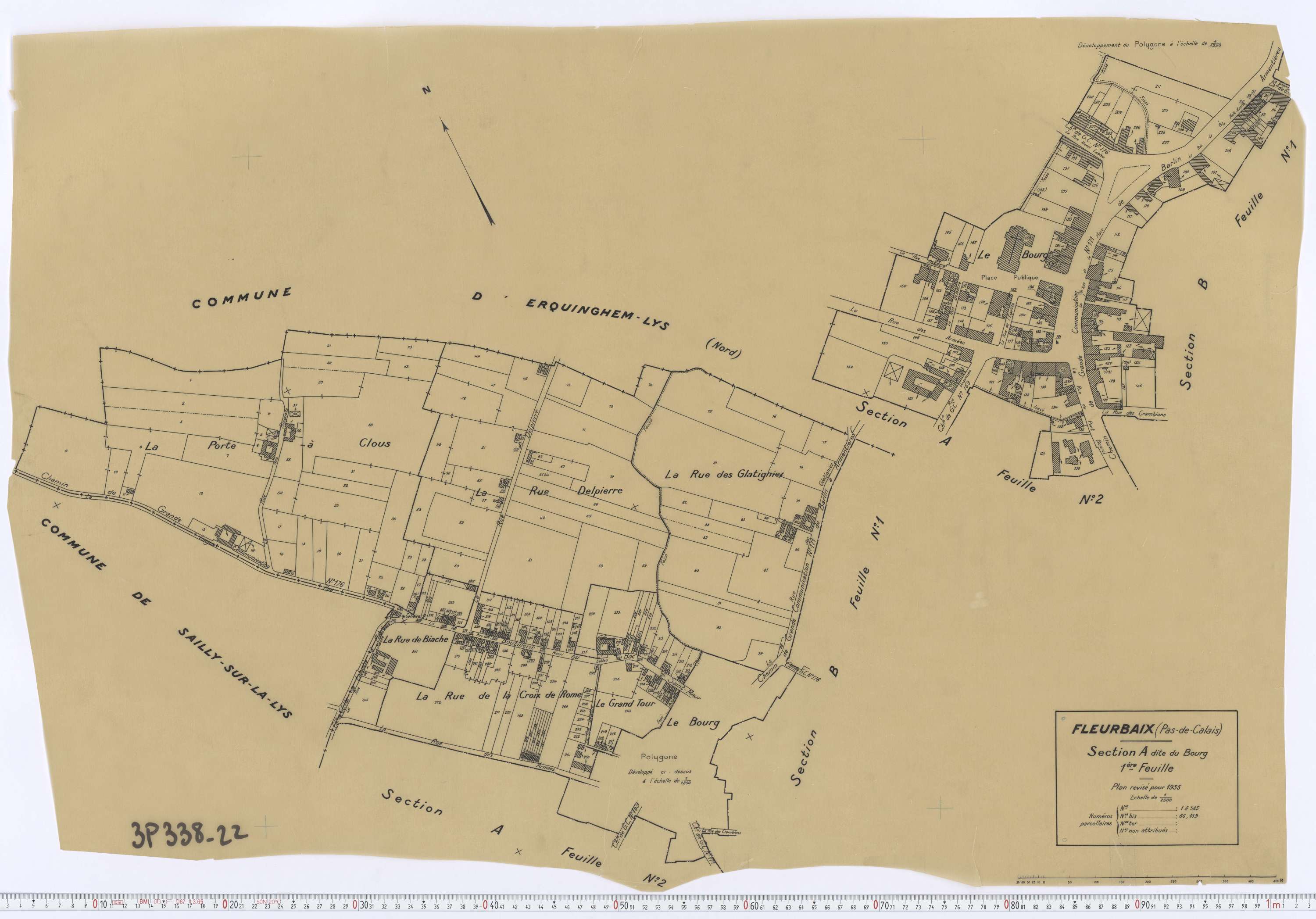 Fleurbaix - Section A, feuille 1.