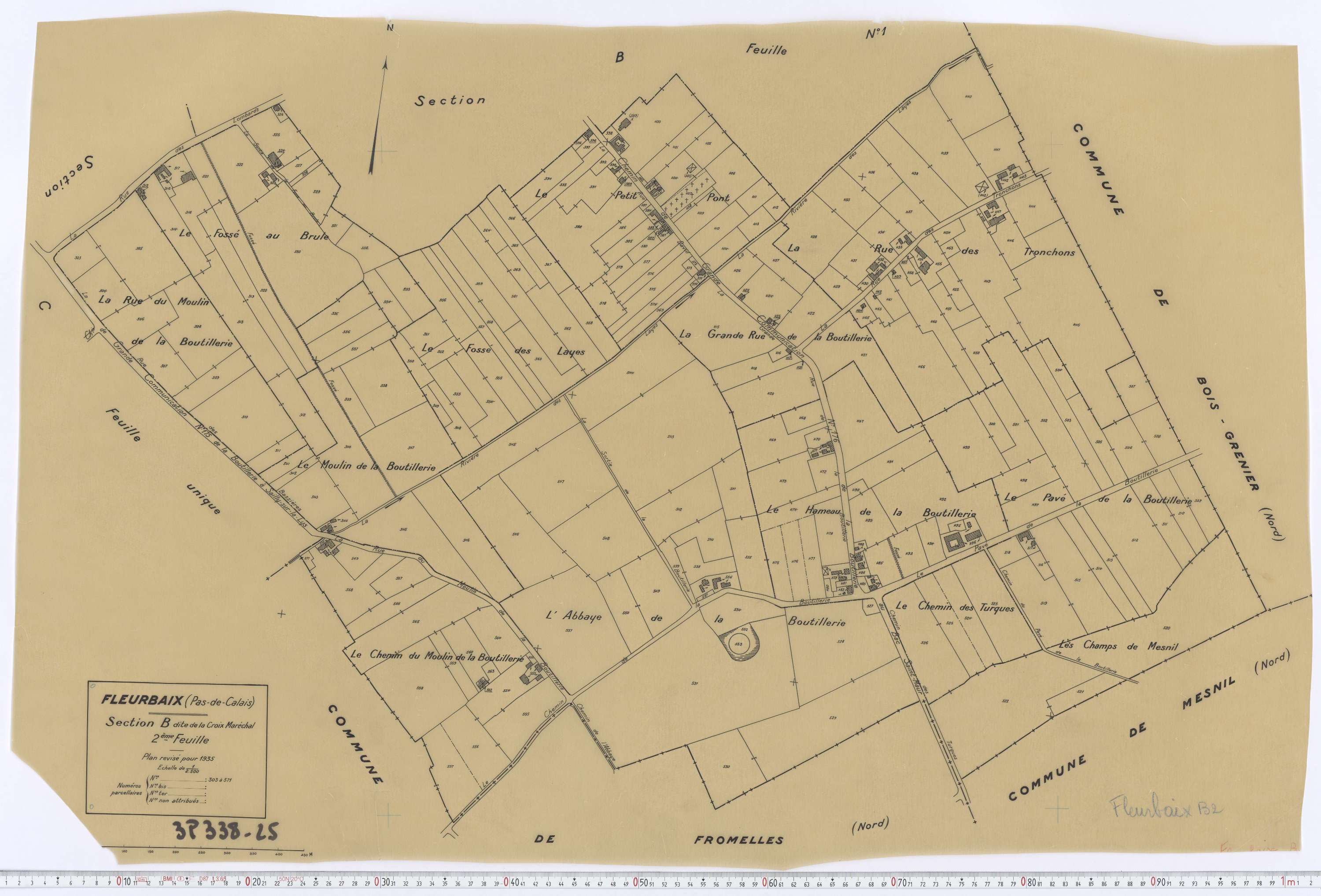 Fleurbaix - Section B, feuille 2.