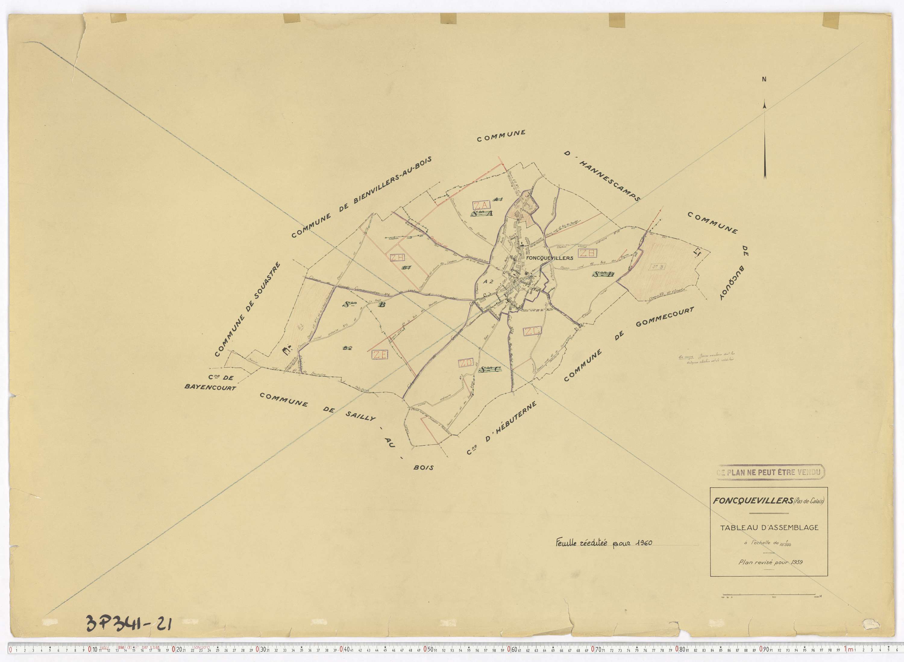 Foncquevillers - Tableau d'assemblage.