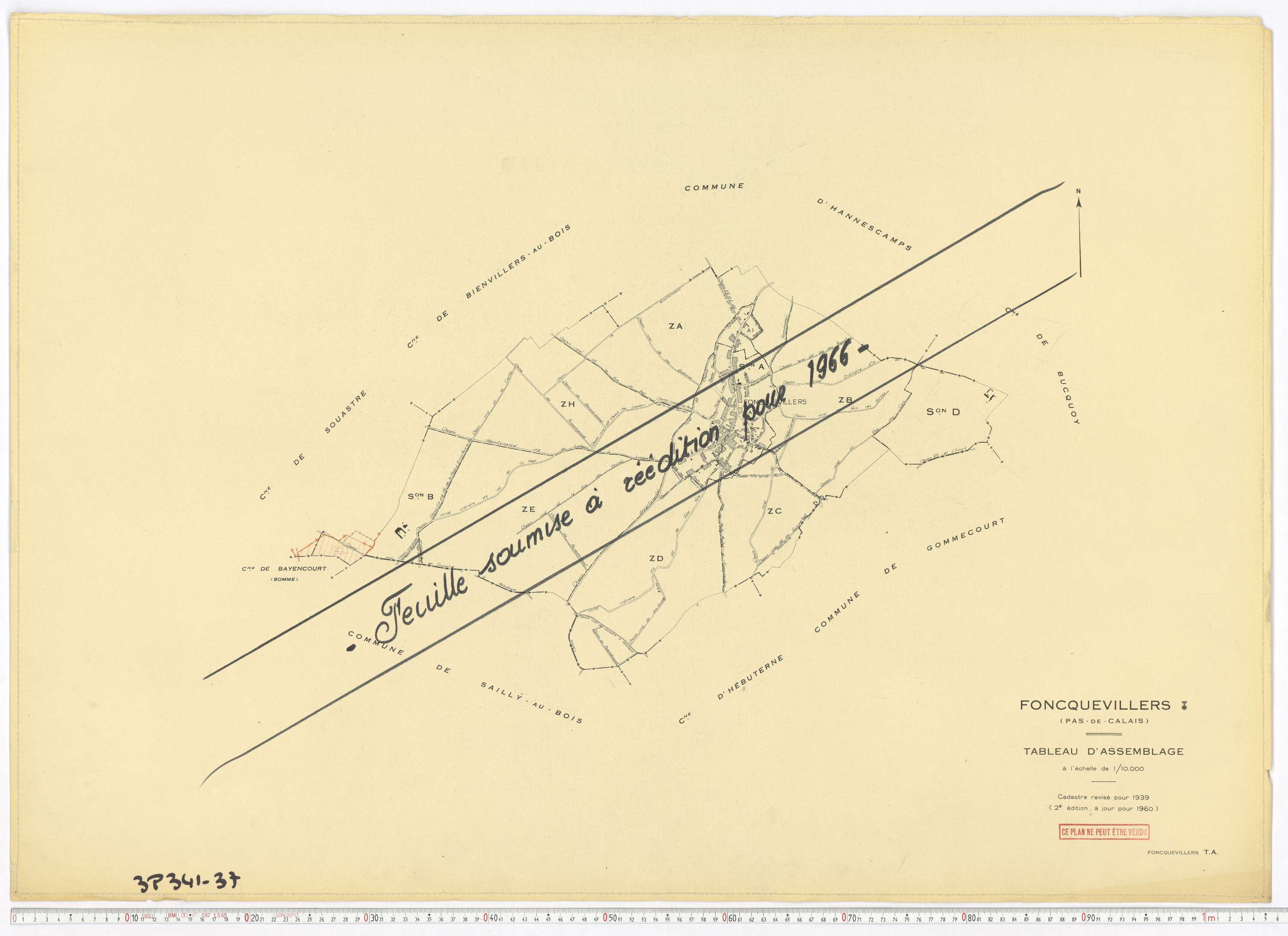 Foncquevillers - Tableau d'assemblage.