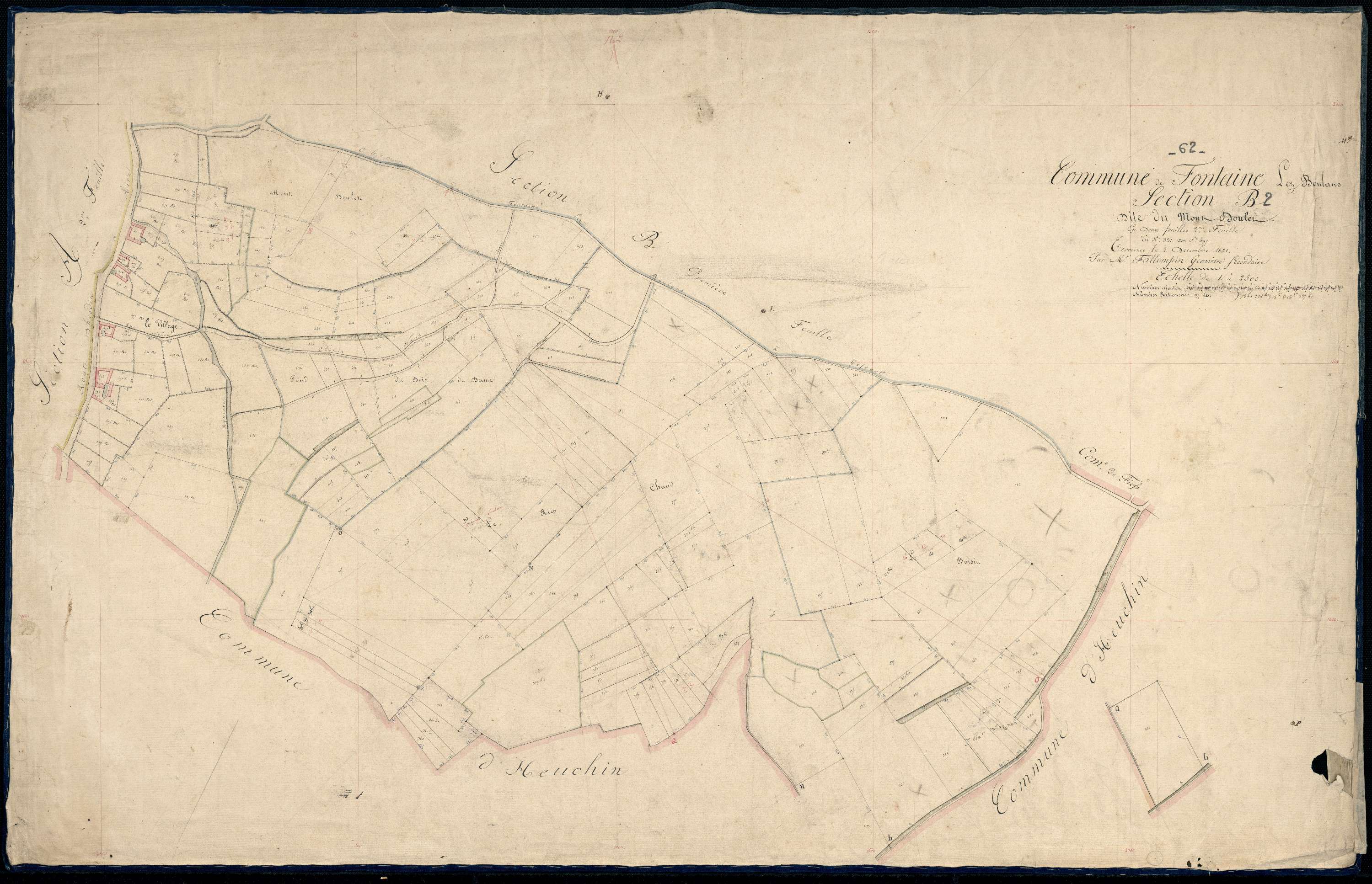 Fontaine-lès-Boulans - Section B, 2e feuille