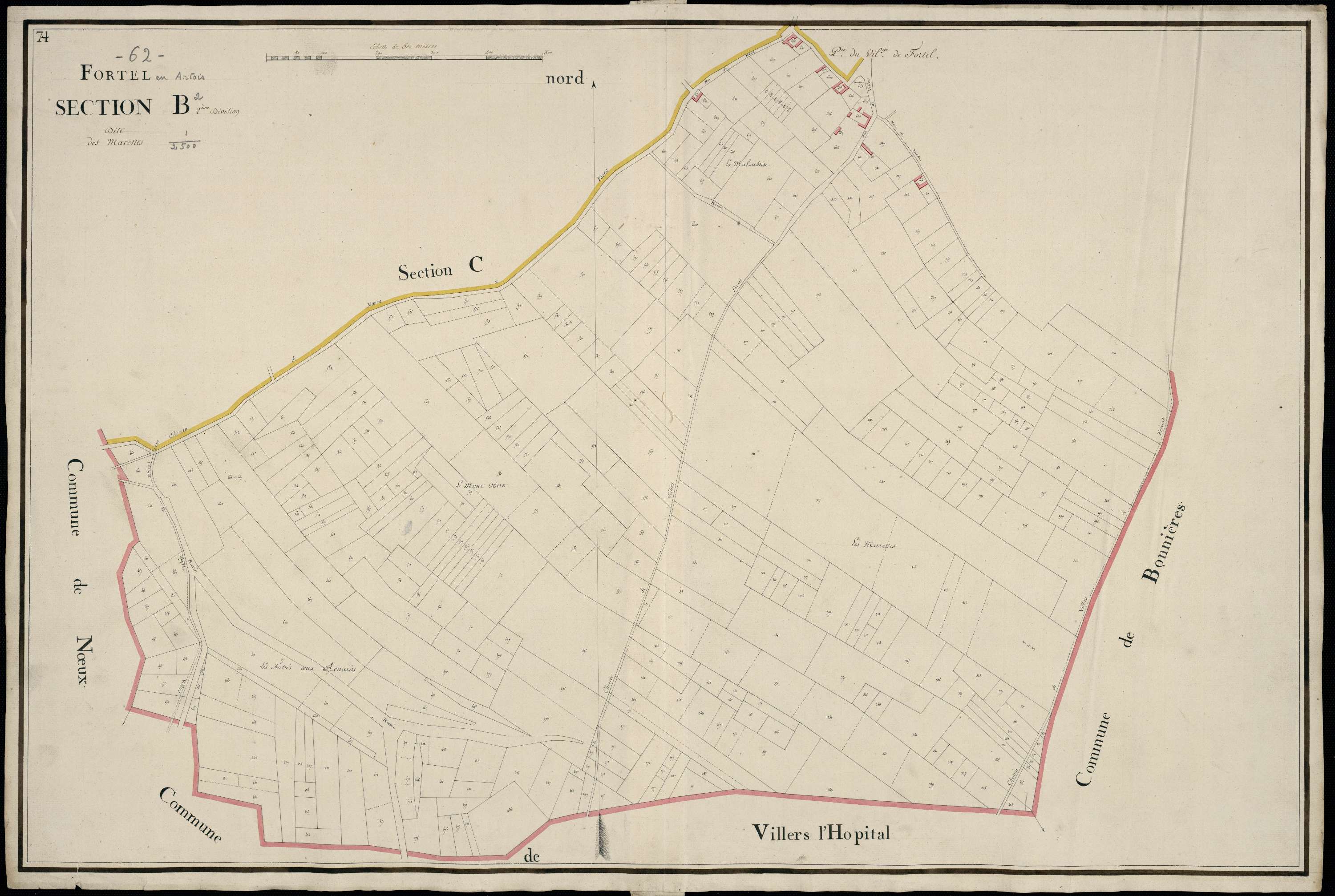 Fortel-en-Artois - Section B, 2e feuille