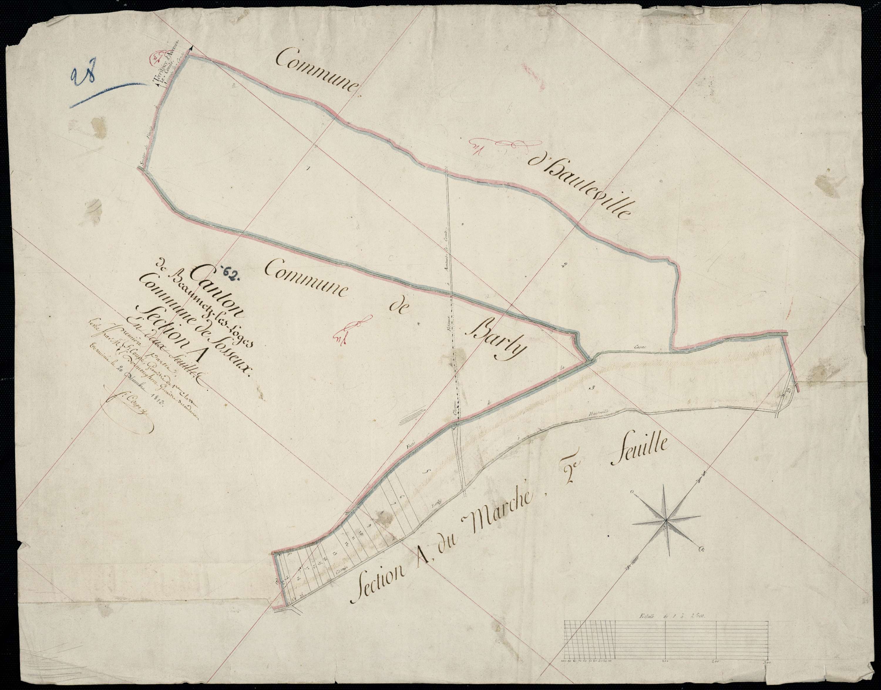Fosseux - Section A, 1re feuille
