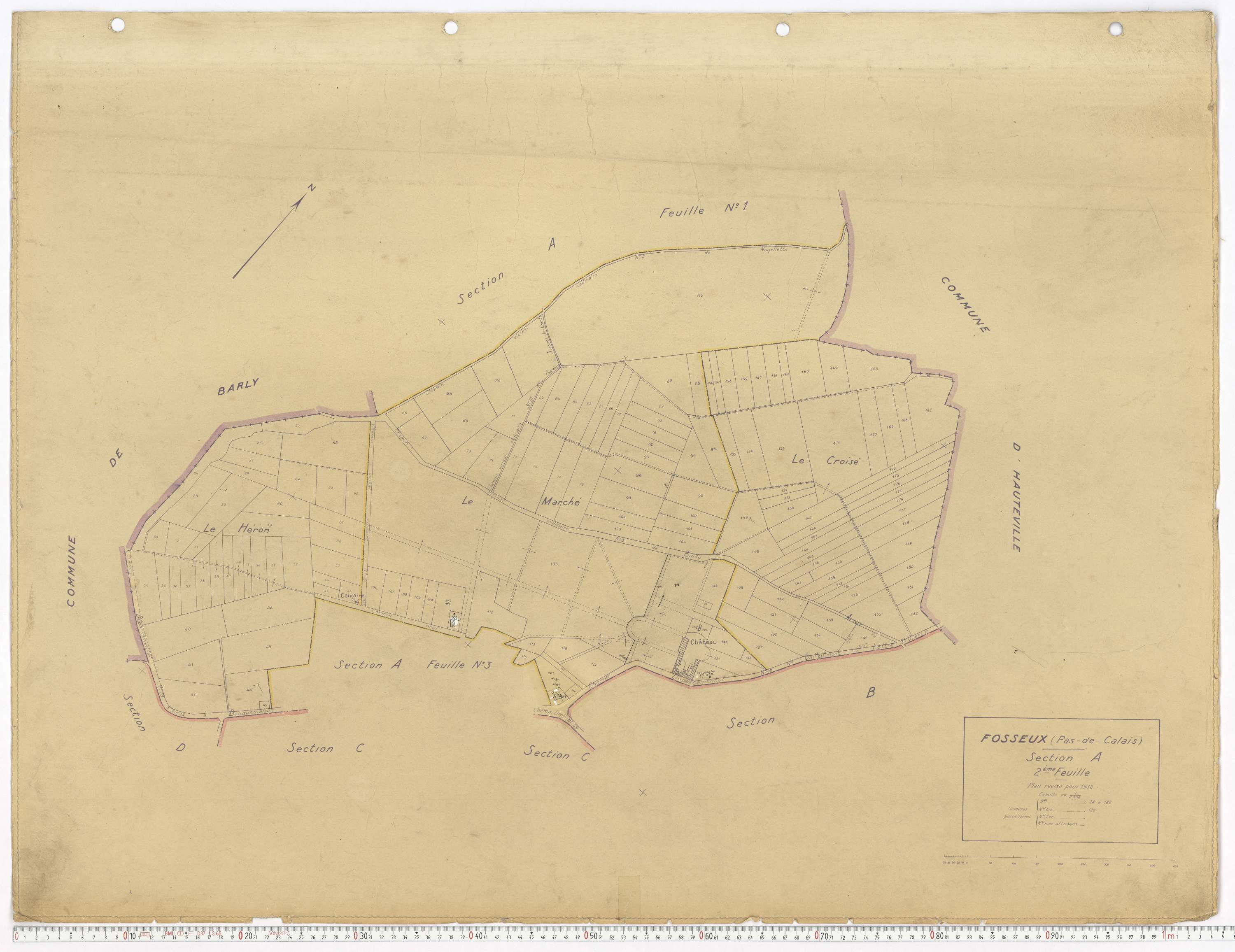 Fosseux - Section A, feuille 2.