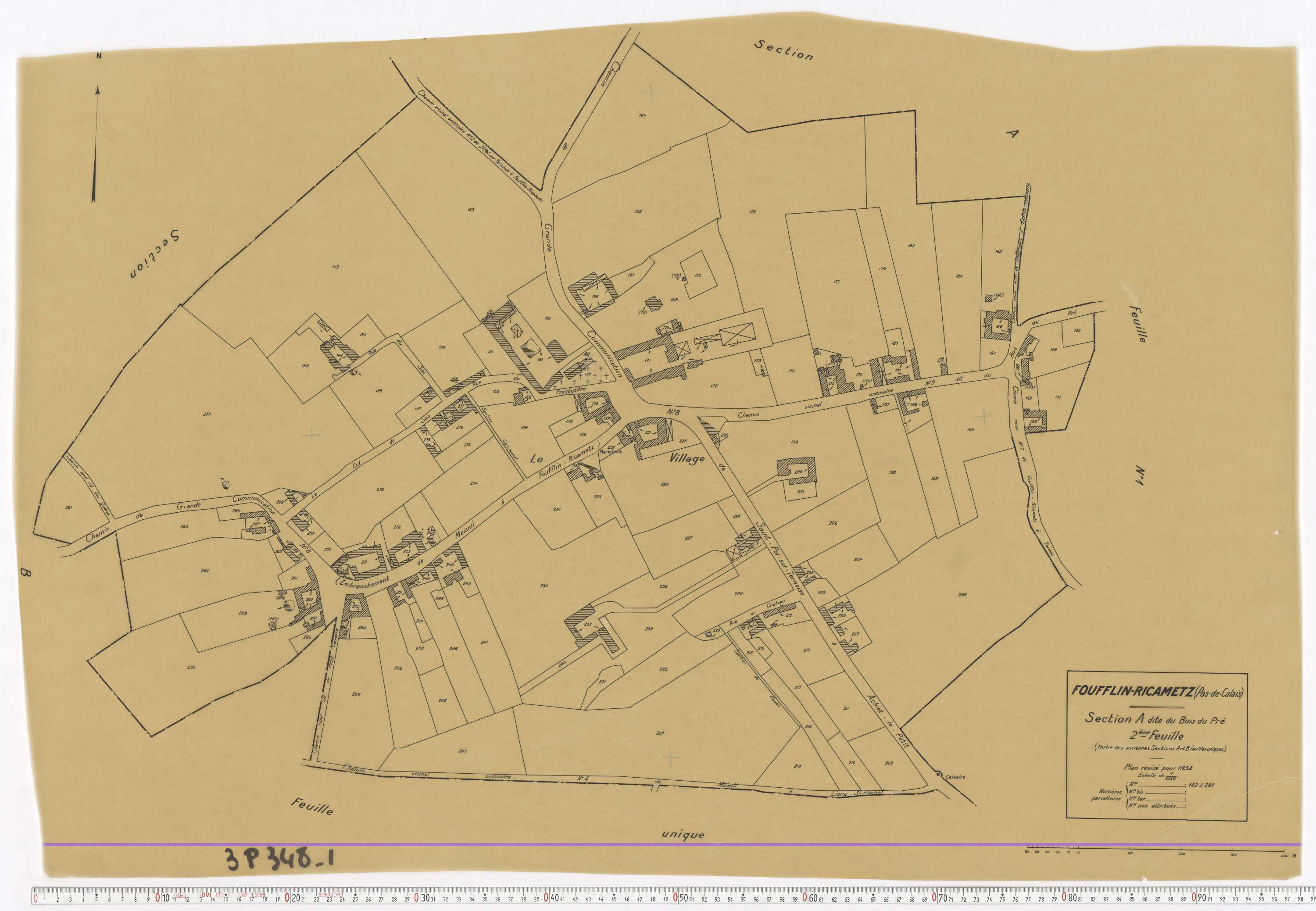 Foufflin-Ricametz - Section A, feuille 2.