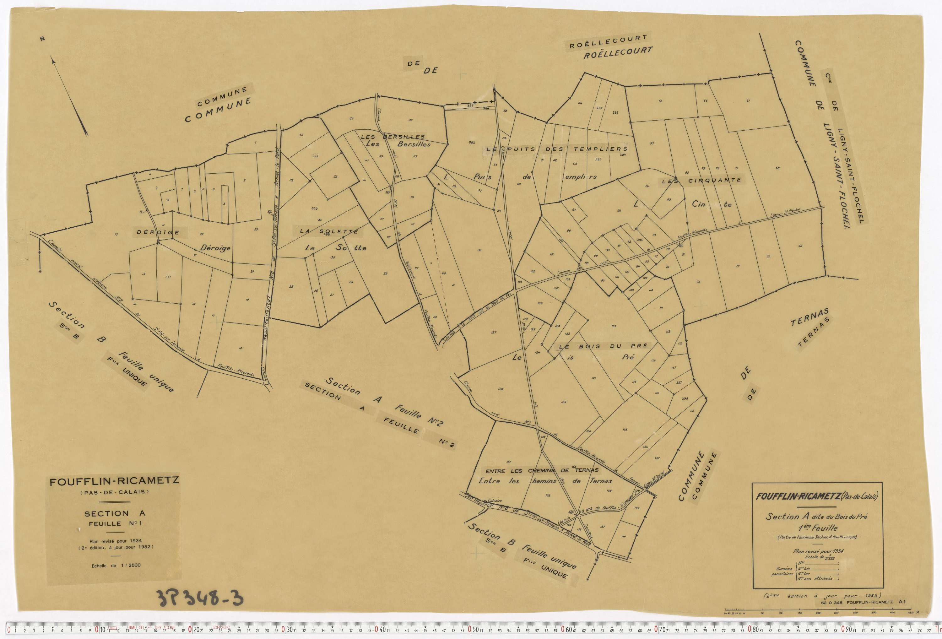 Foufflin-Ricametz - Section A, feuille 1.