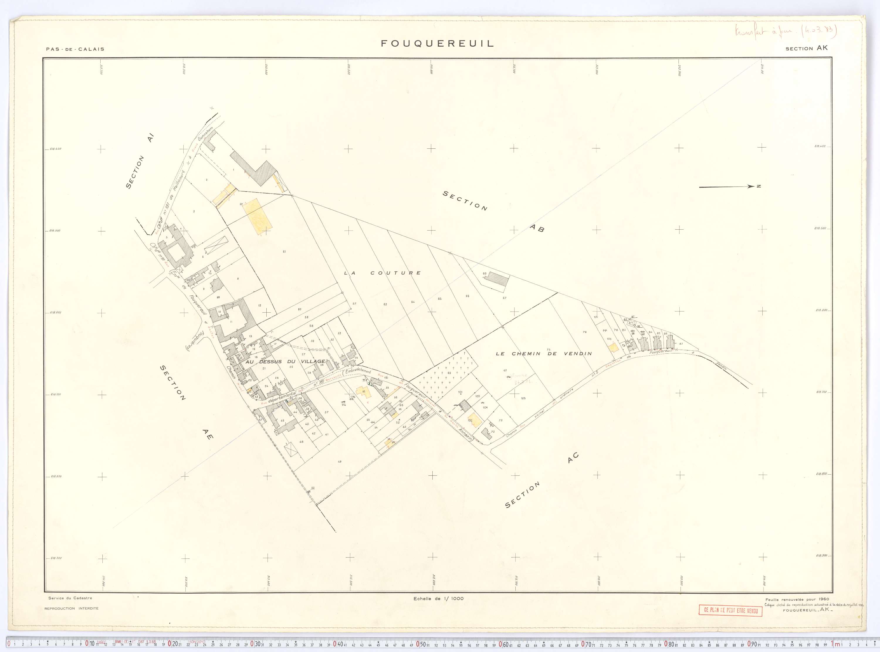 Fouquereuil - Section AK.