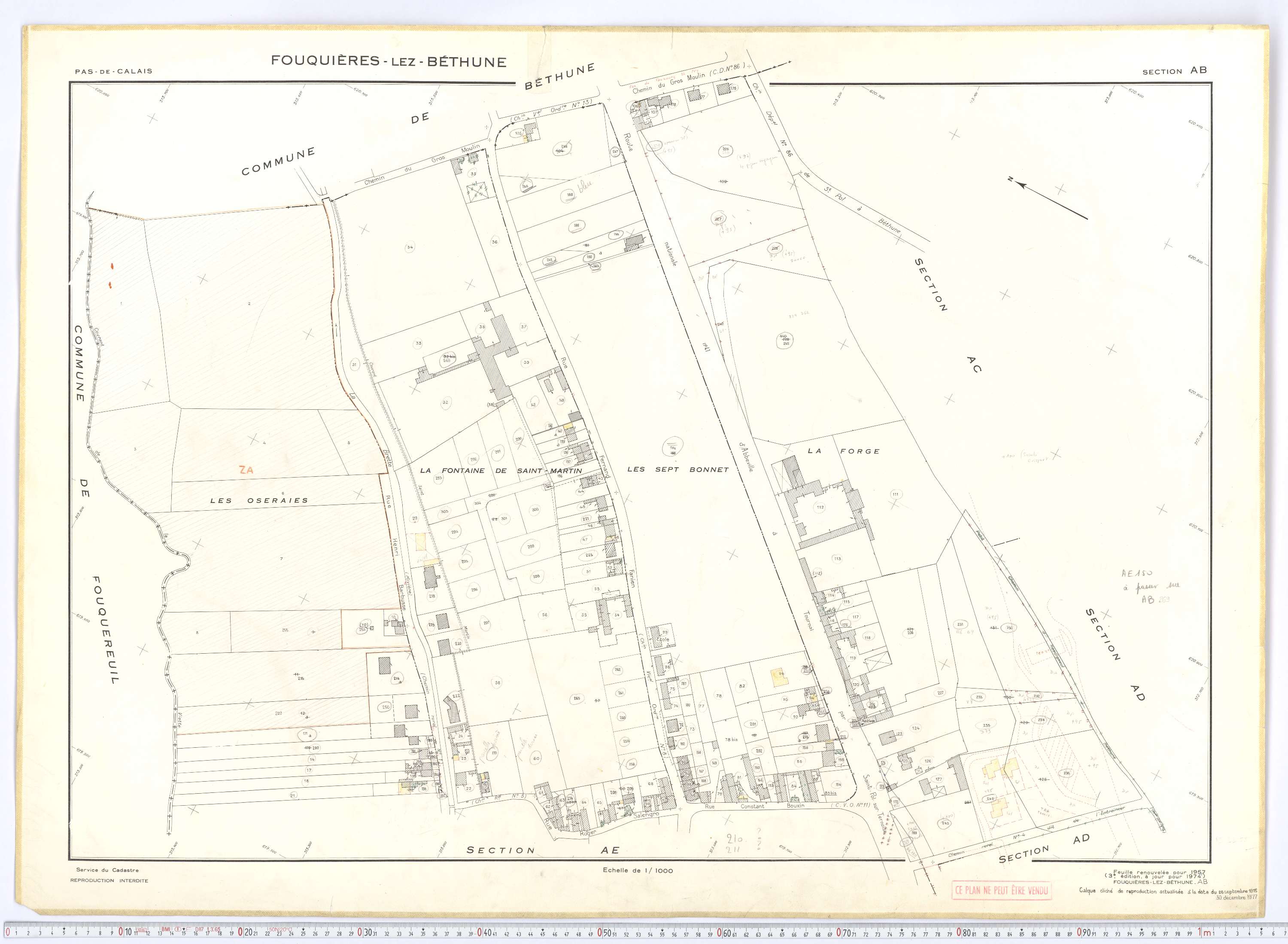Fouquières-lès-Béthune - Section AB.