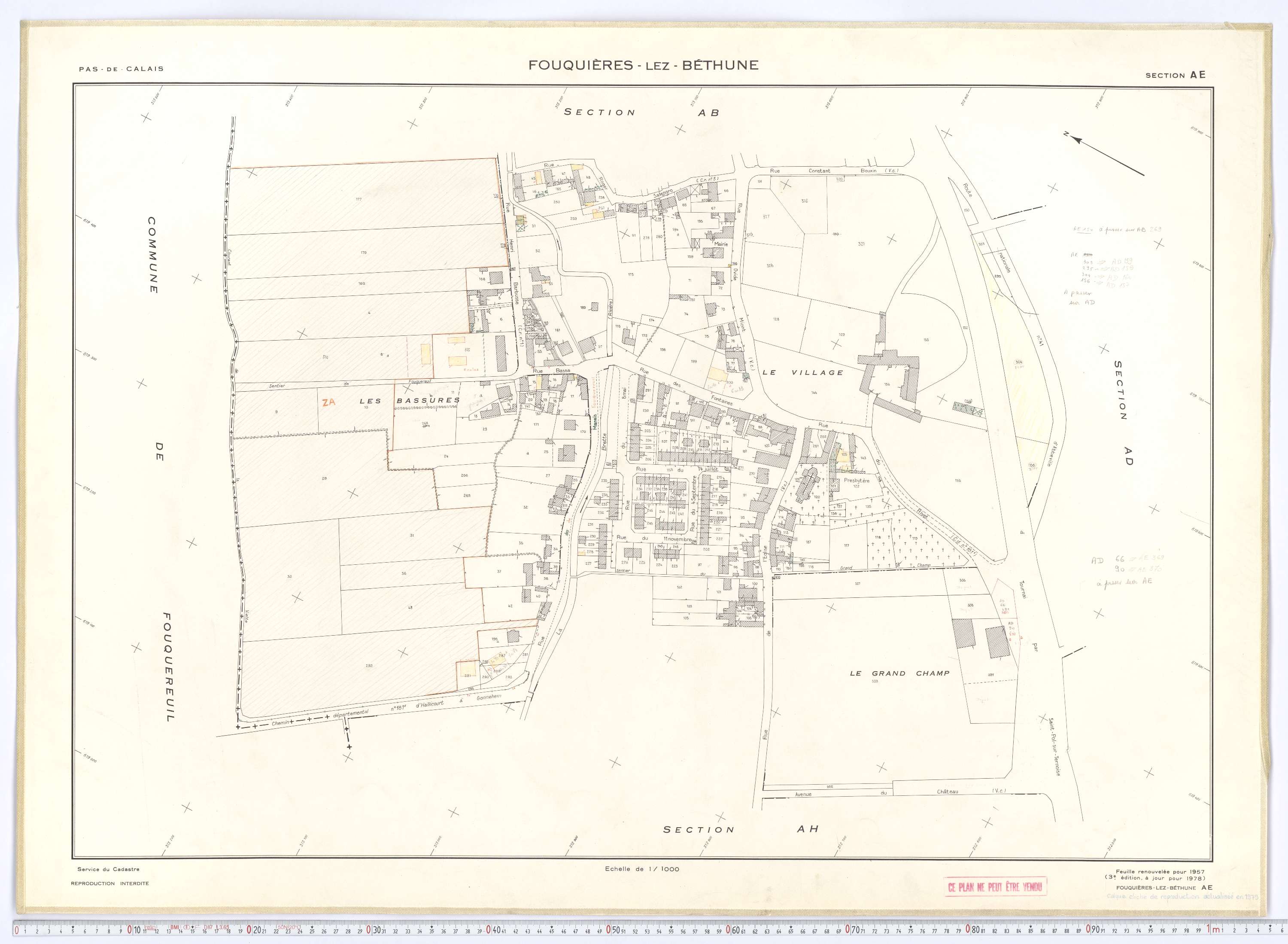 Fouquières-lès-Béthune - Section AE.