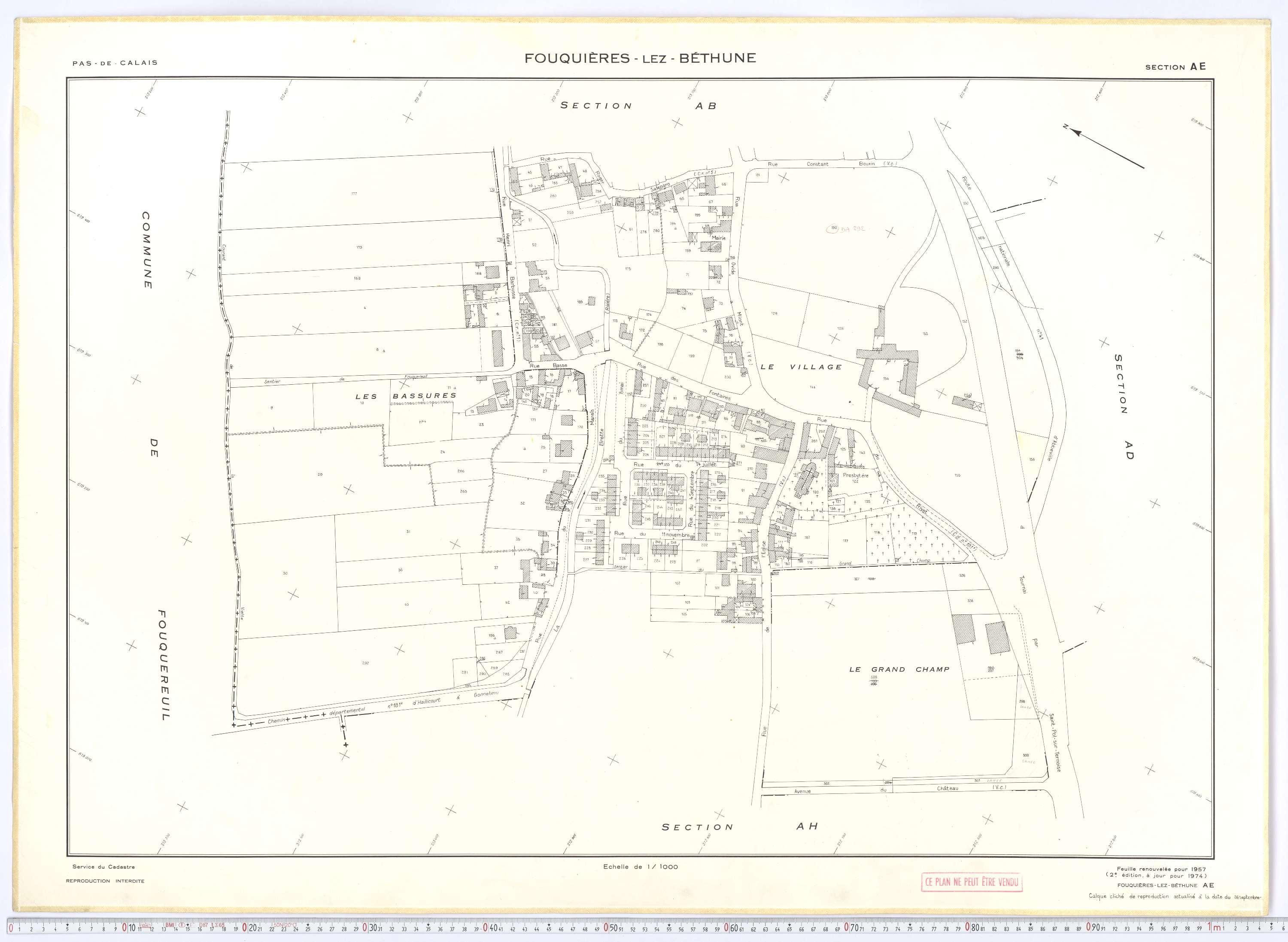 Fouquières-lès-Béthune - Section AE.