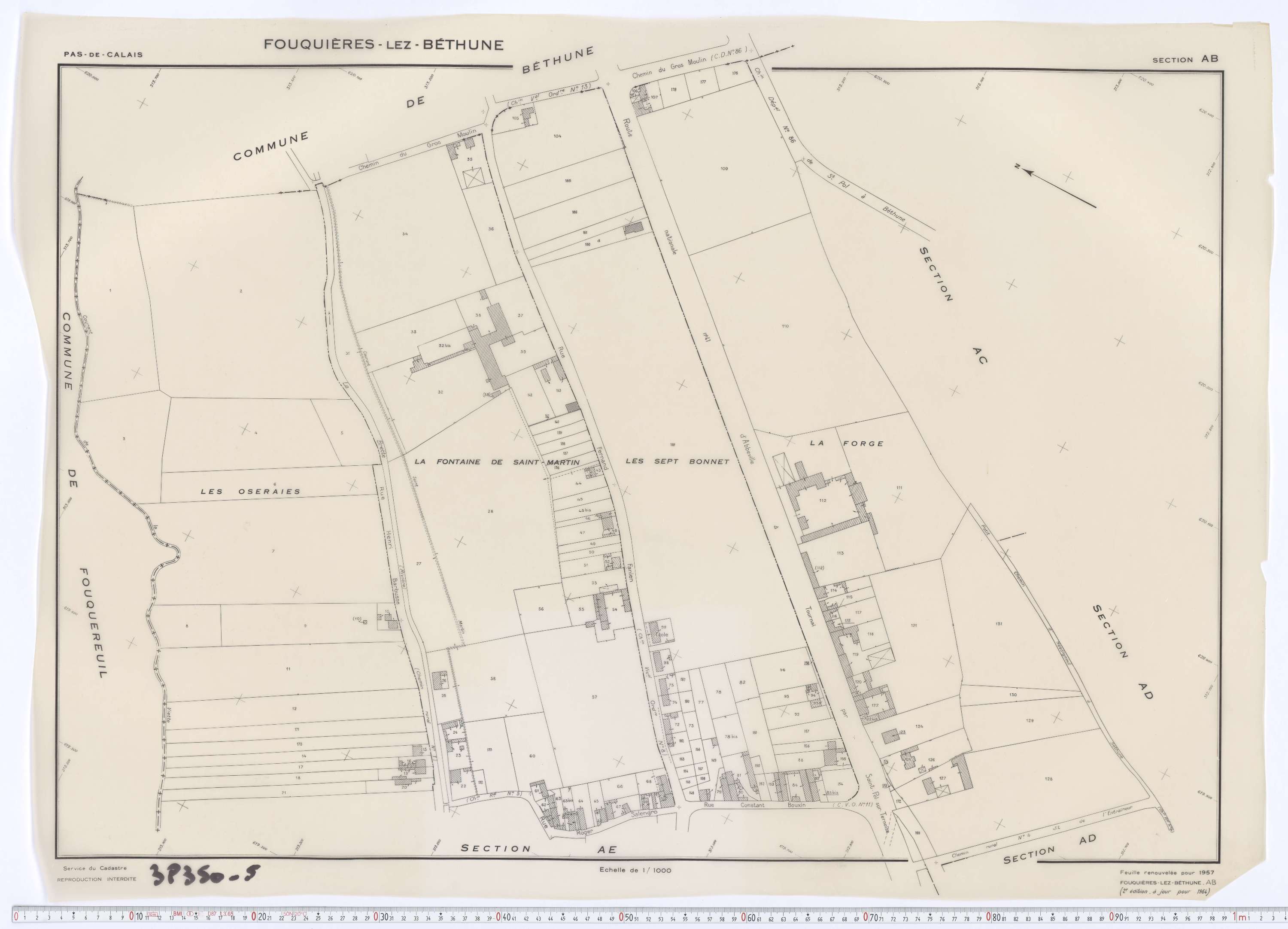 Fouquières-lès-Béthune - Section AB.