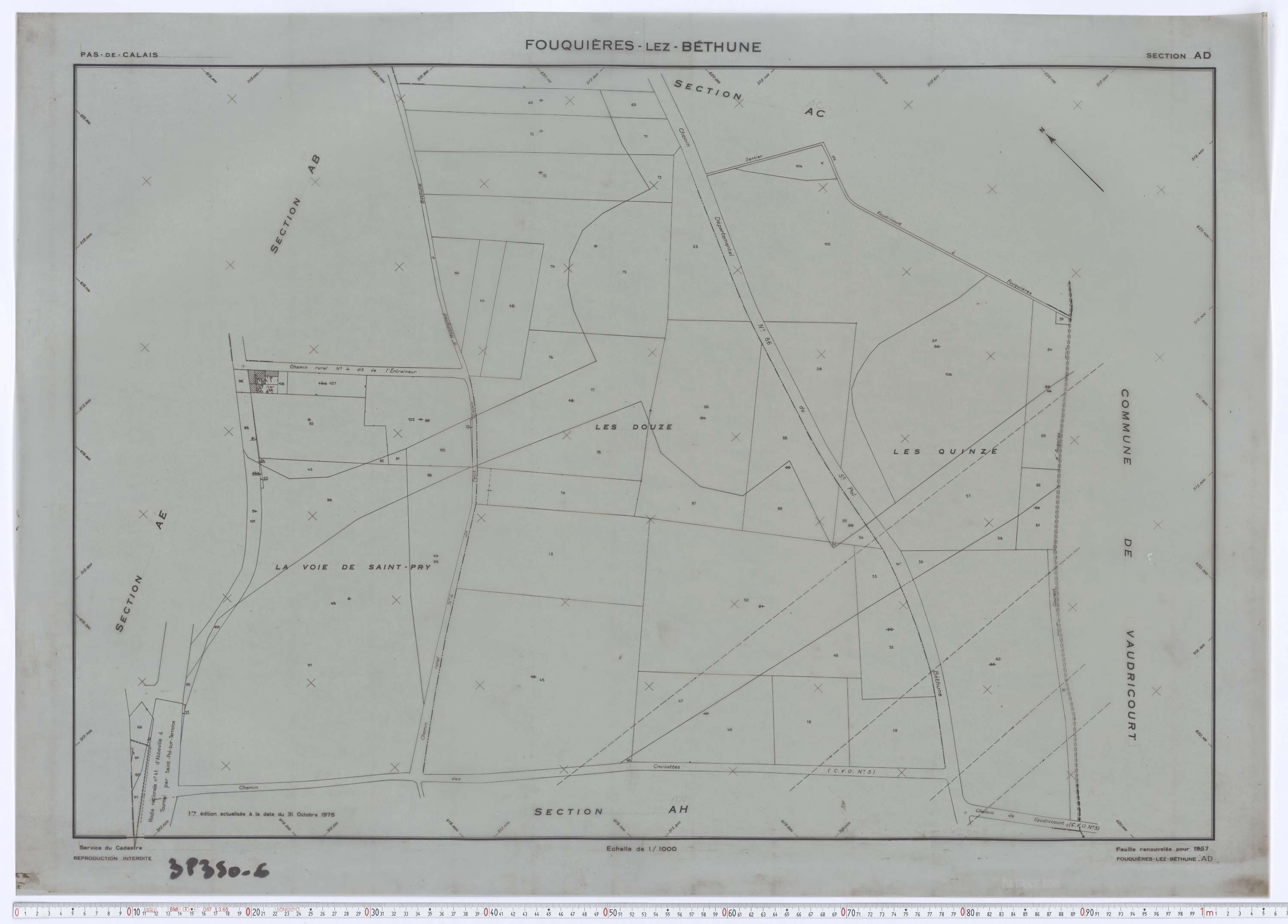 Fouquières-lès-Béthune - Section AD.