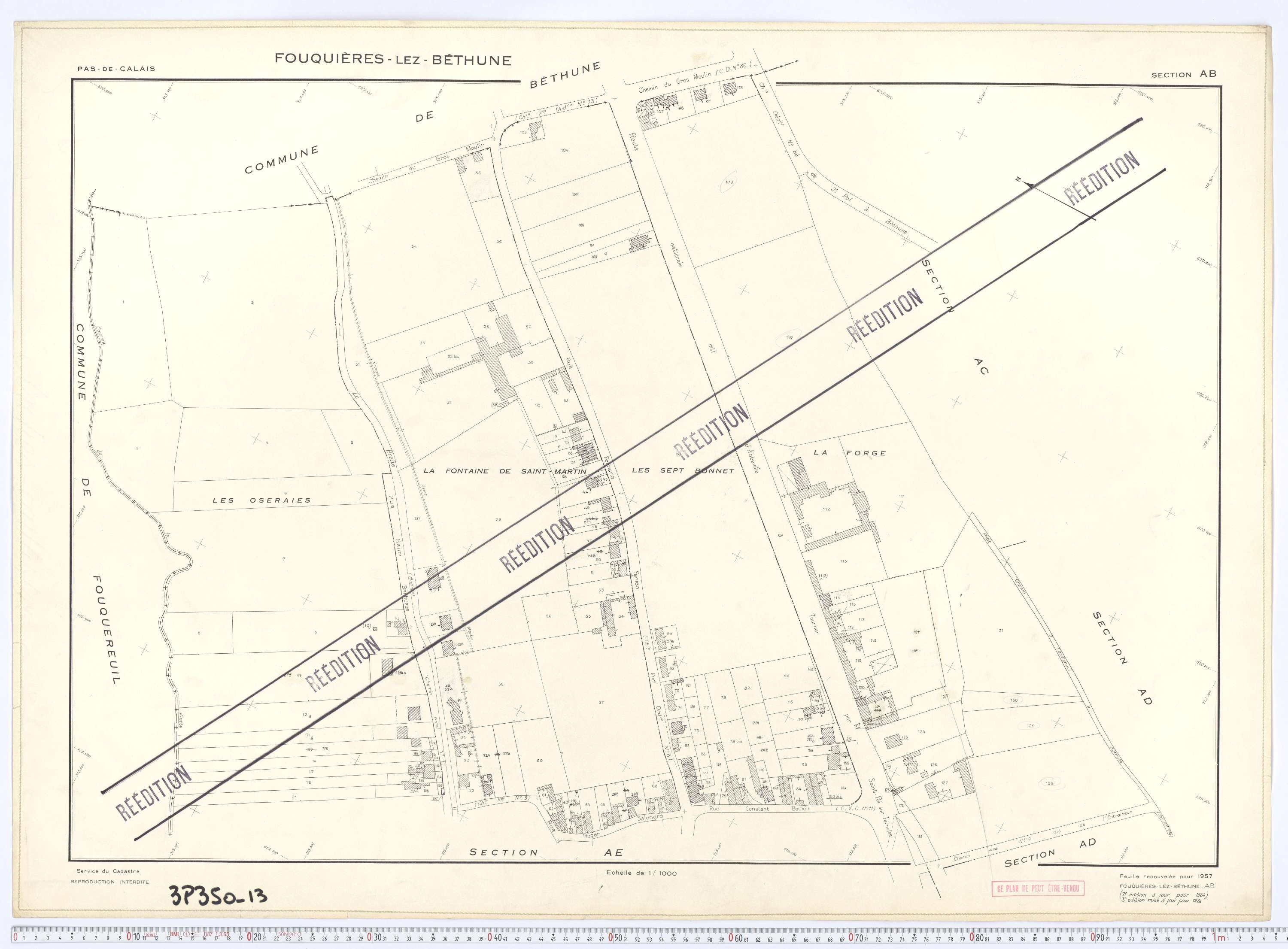 Fouquières-lès-Béthune - Section AB.