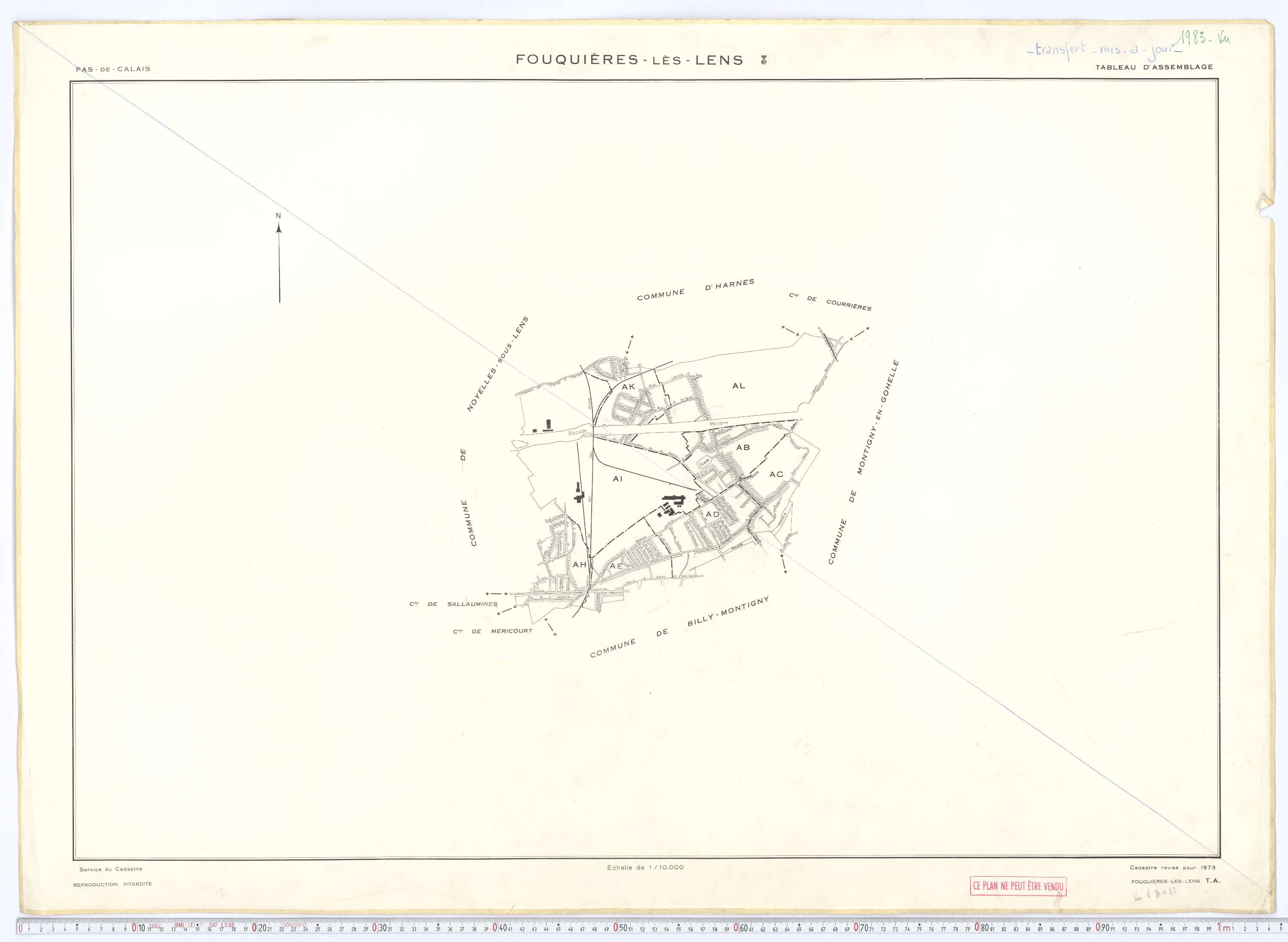 Fouquières-lès-Lens - Tableau d'assemblage.