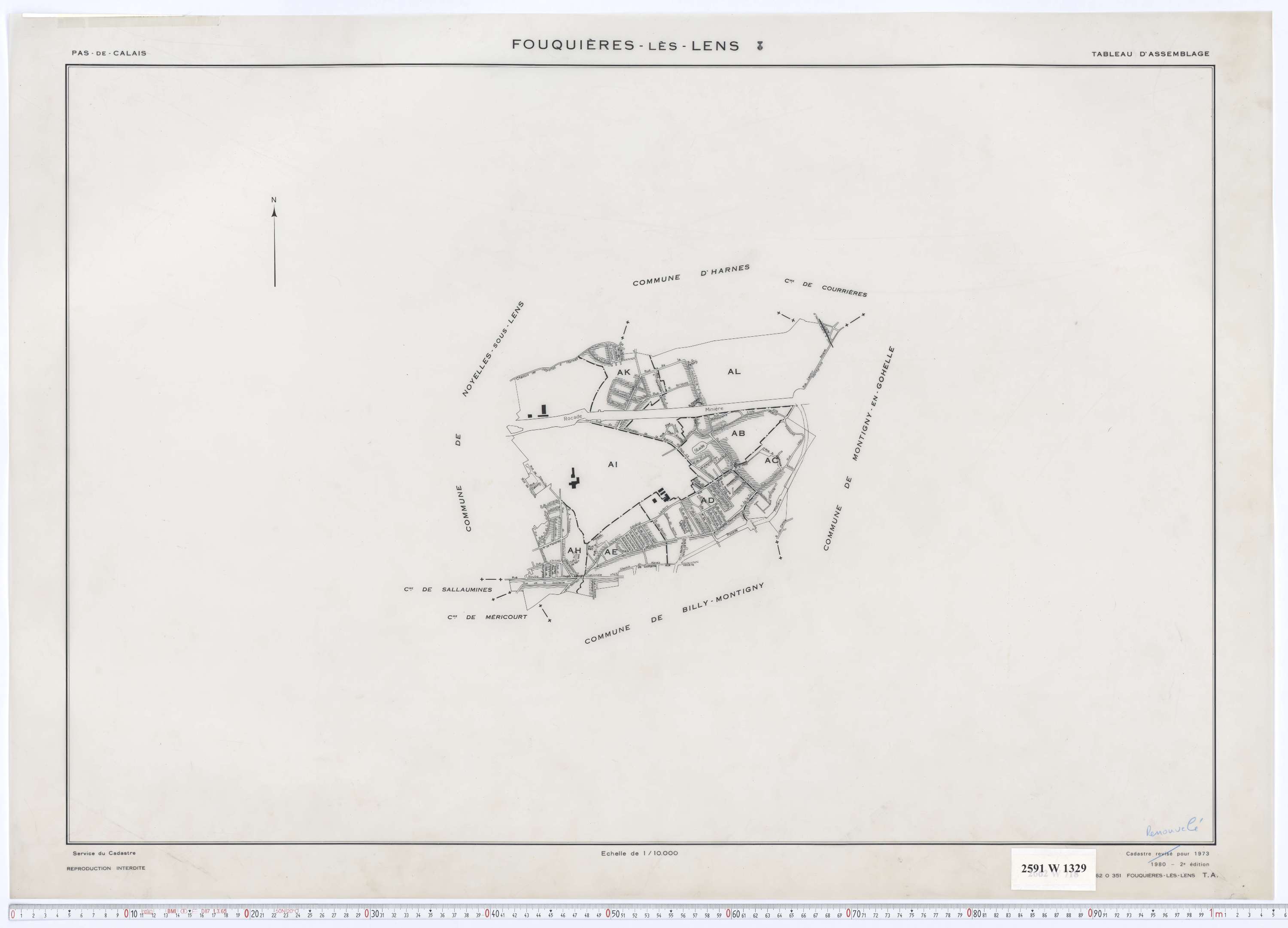 Fouquières-lès-Lens - Tableau d'assemblage.