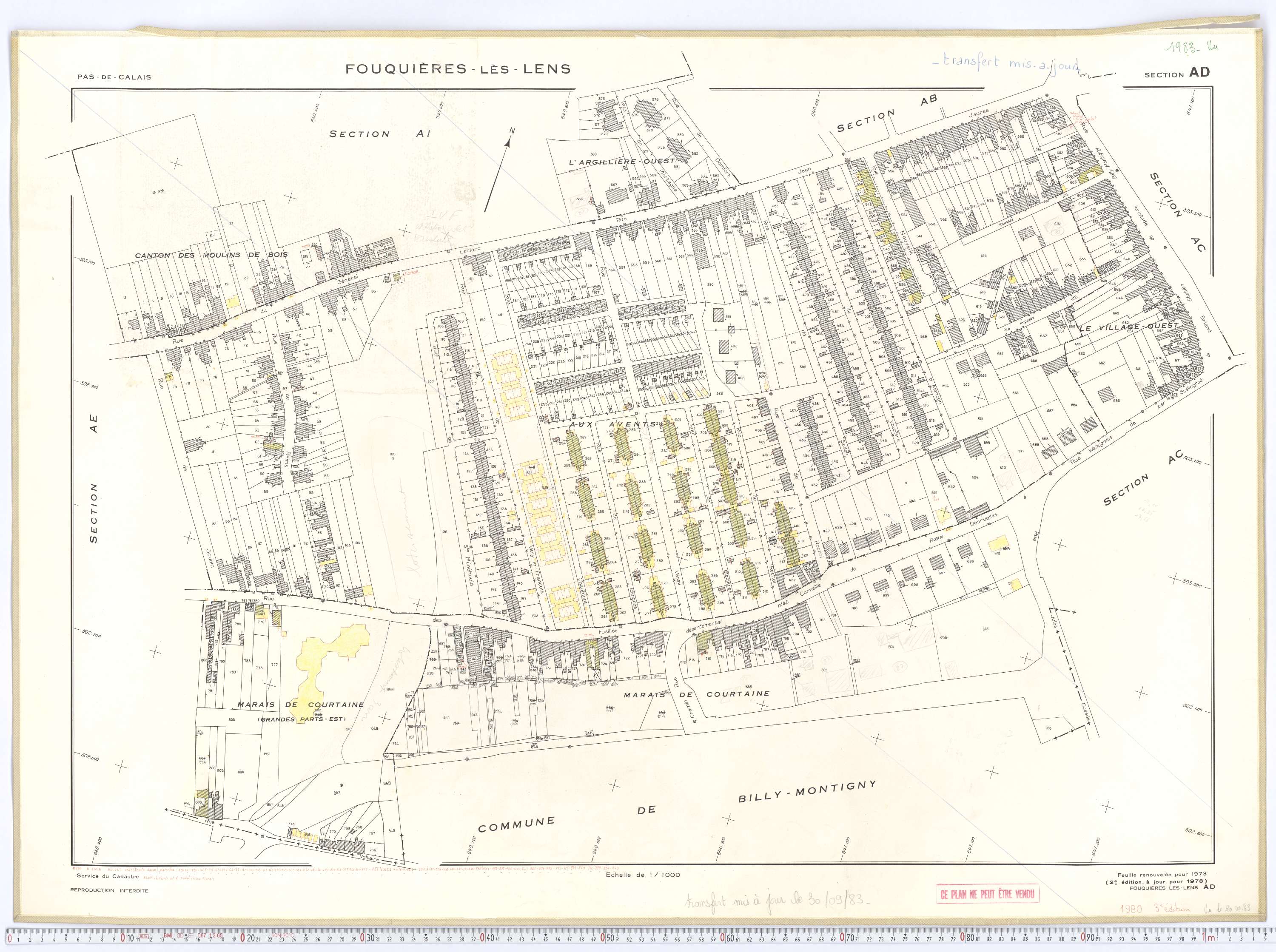 Fouquières-lès-Lens - Section AD.