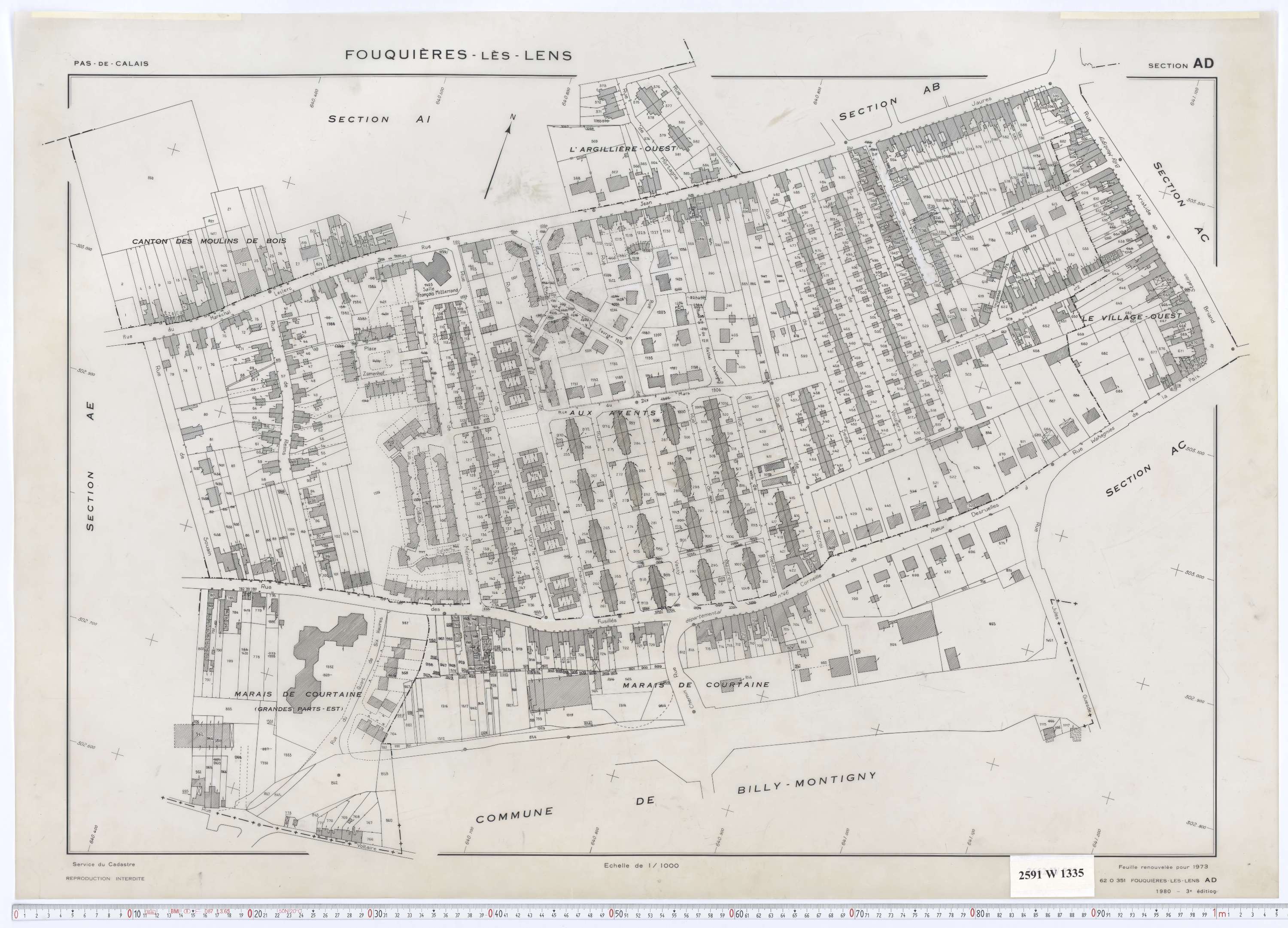 Fouquières-lès-Lens - Section AD.