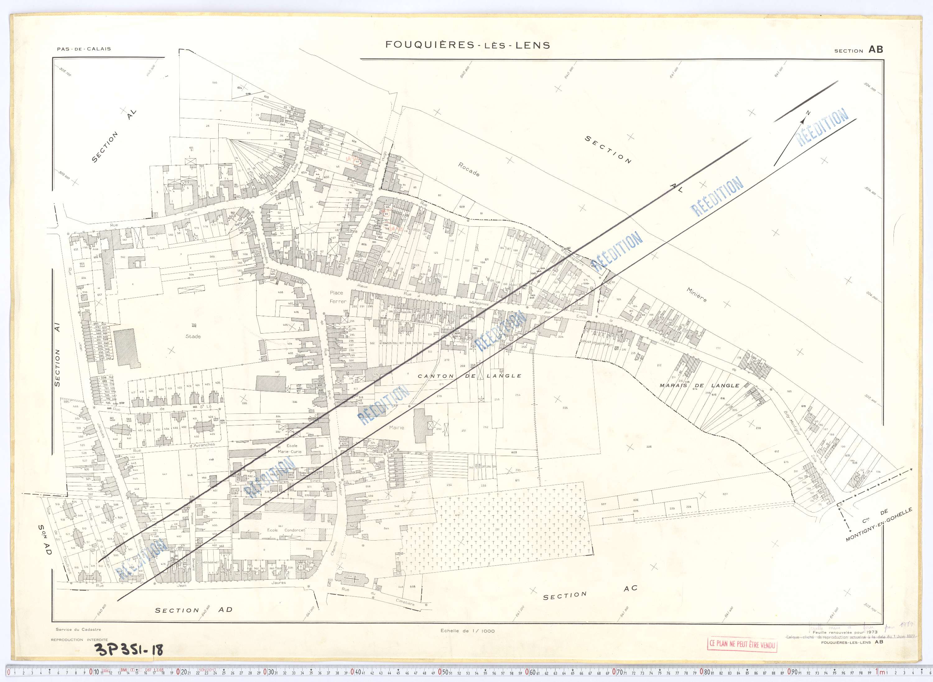 Fouquières-lès-Lens - Section AB.