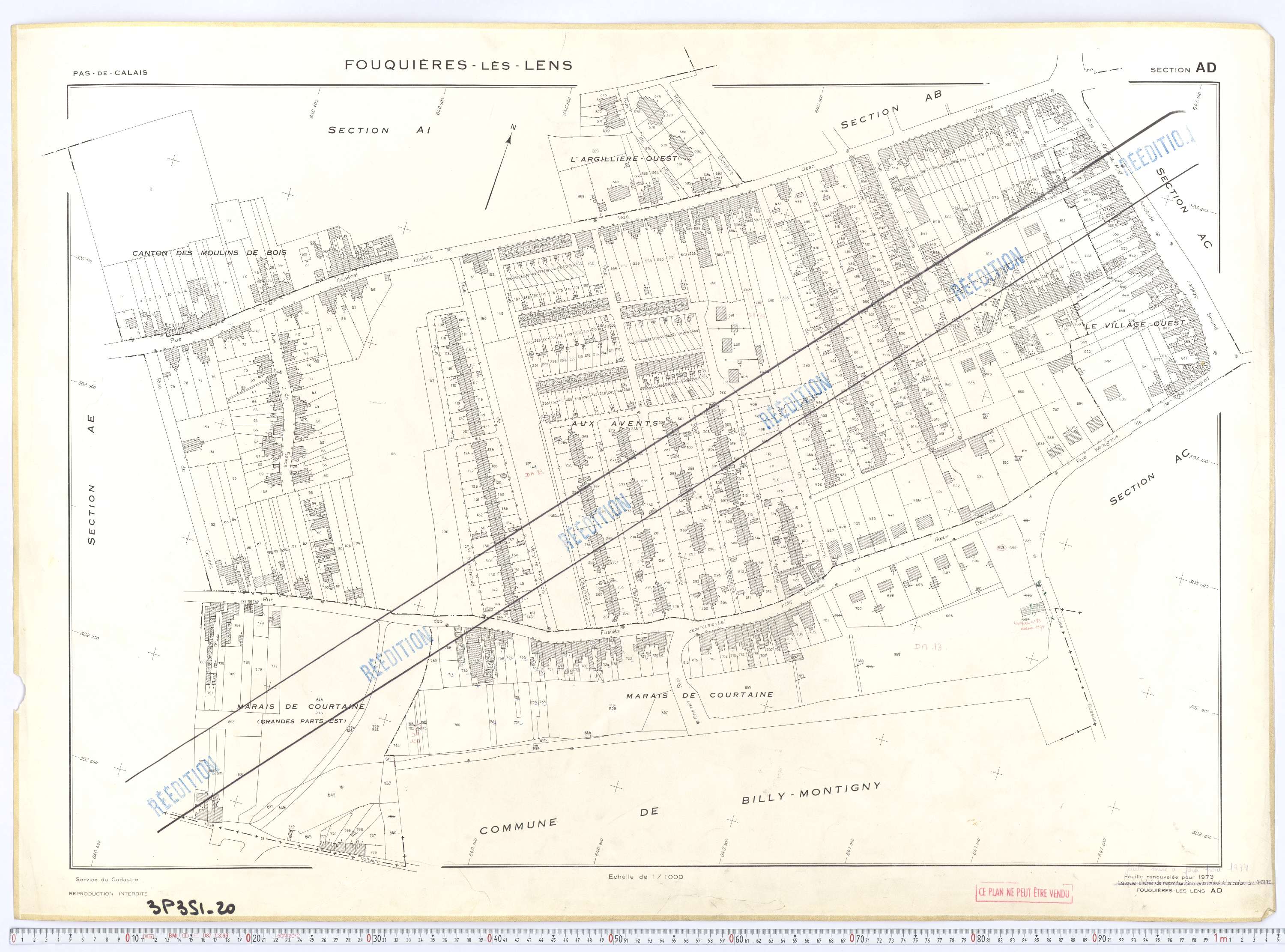 Fouquières-lès-Lens - Section AD.