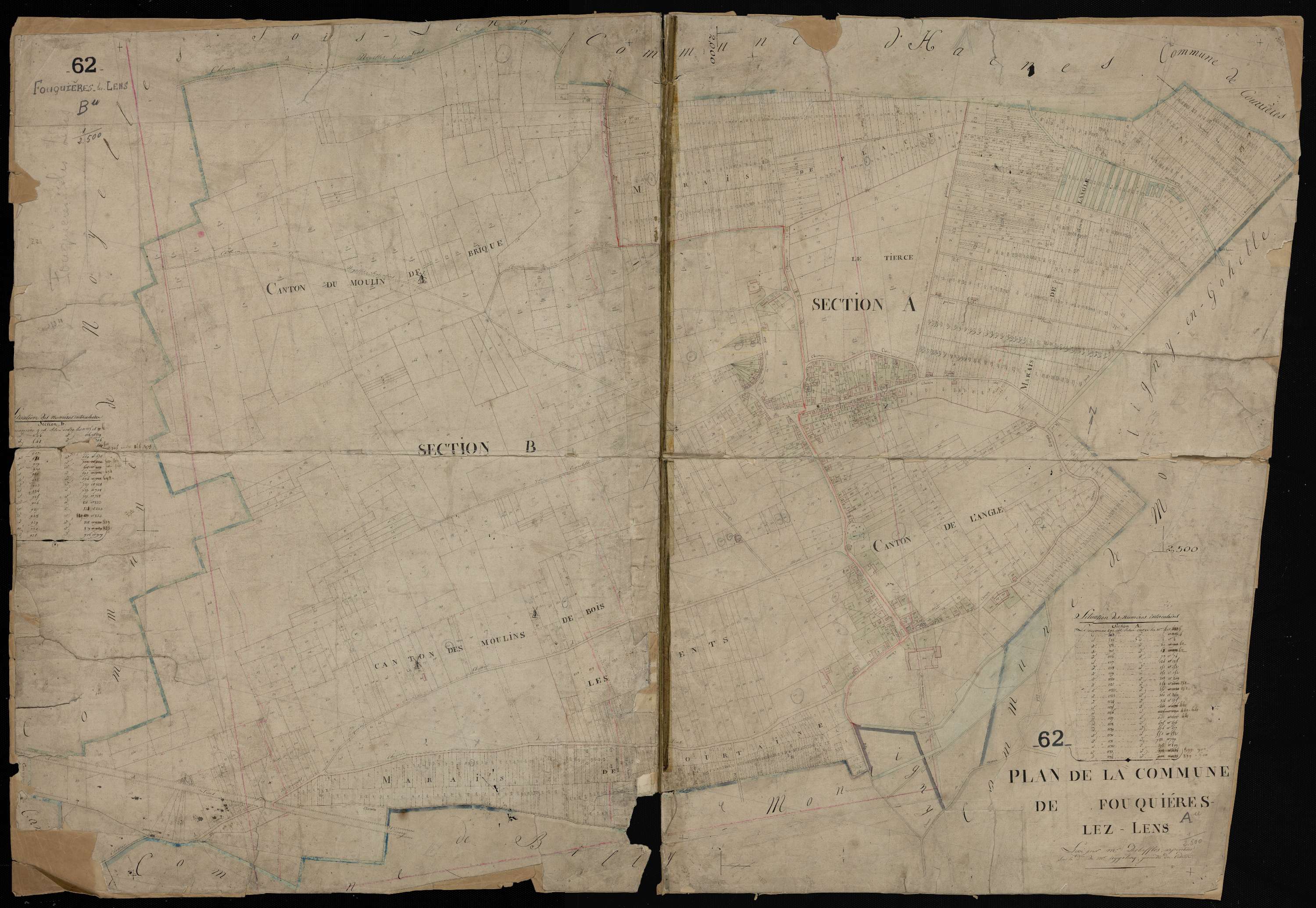 Fouquières-lès-Lens - Sections A et B