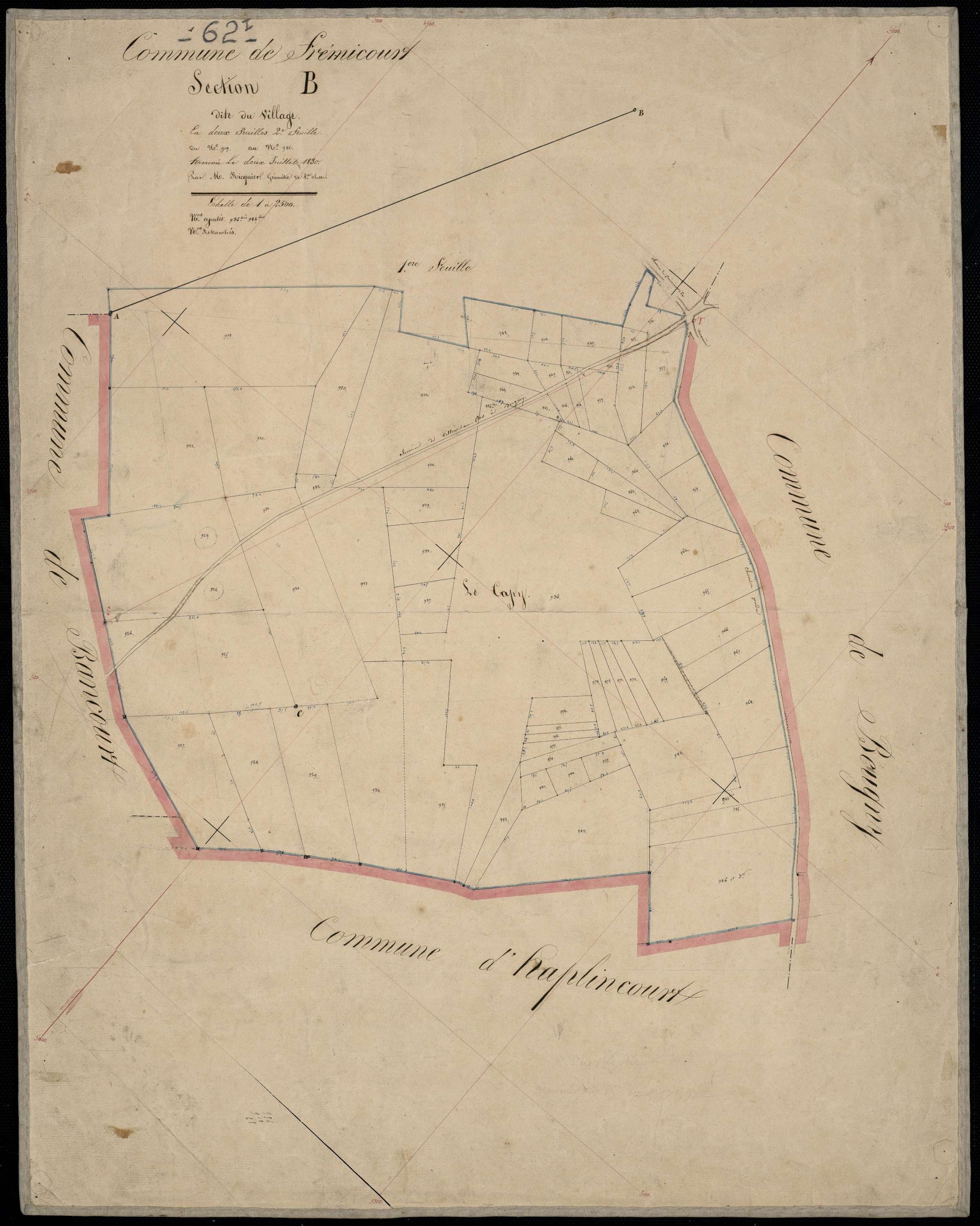Frémicourt - Section B, 2e feuille