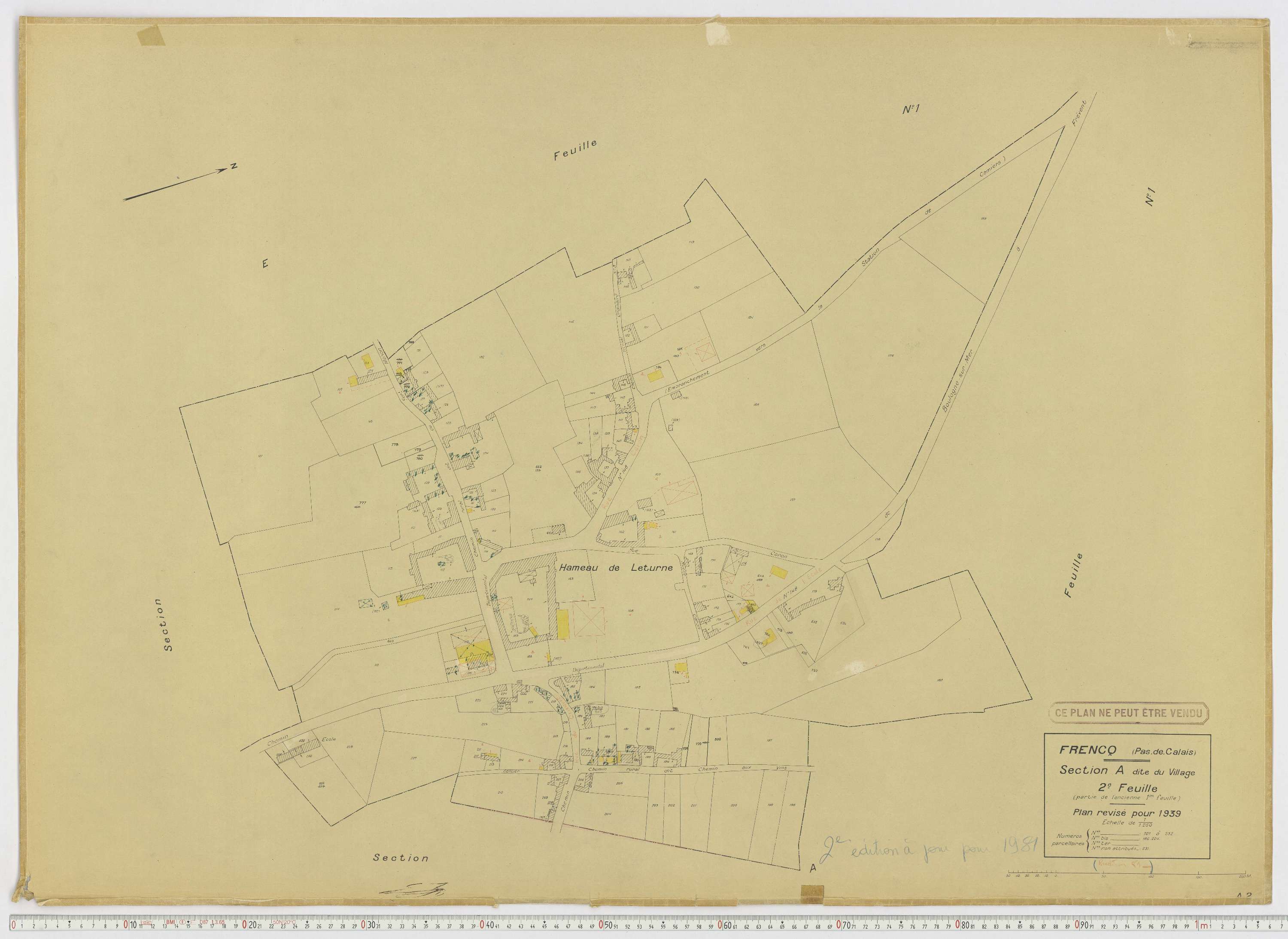 Frencq - Section A, feuille 2.
