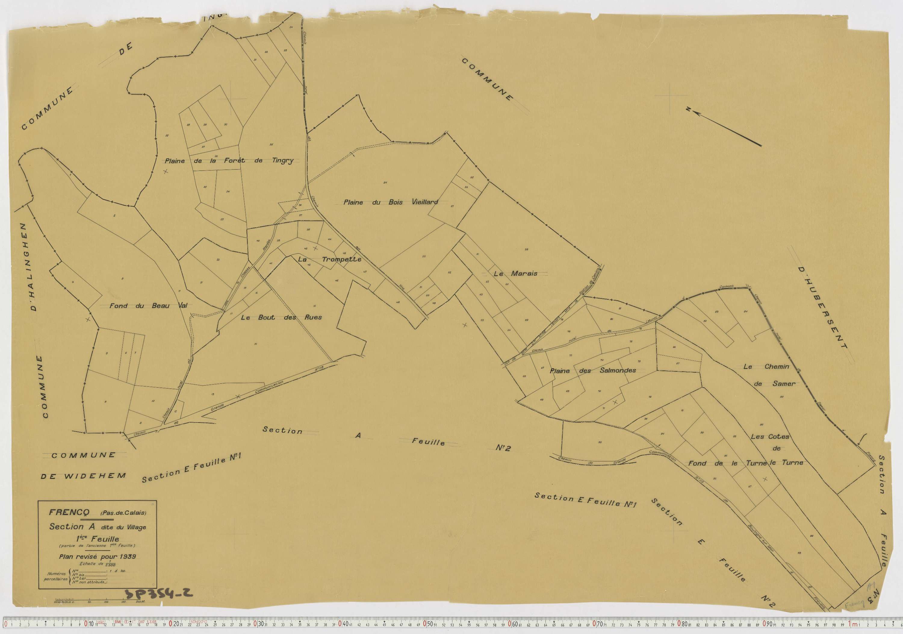 Frencq - Section A, feuille 1.