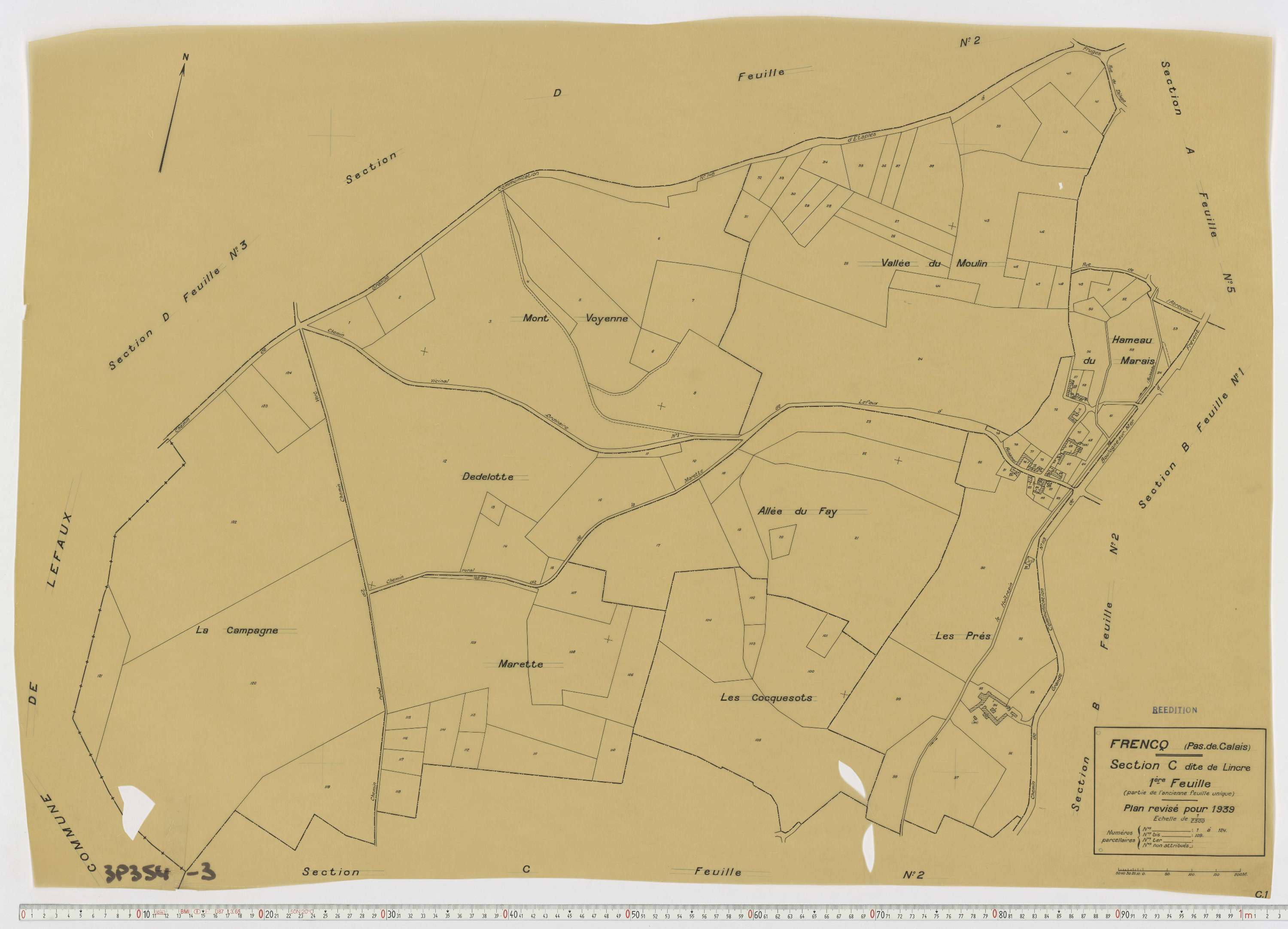 Frencq - Section C, feuille 1.
