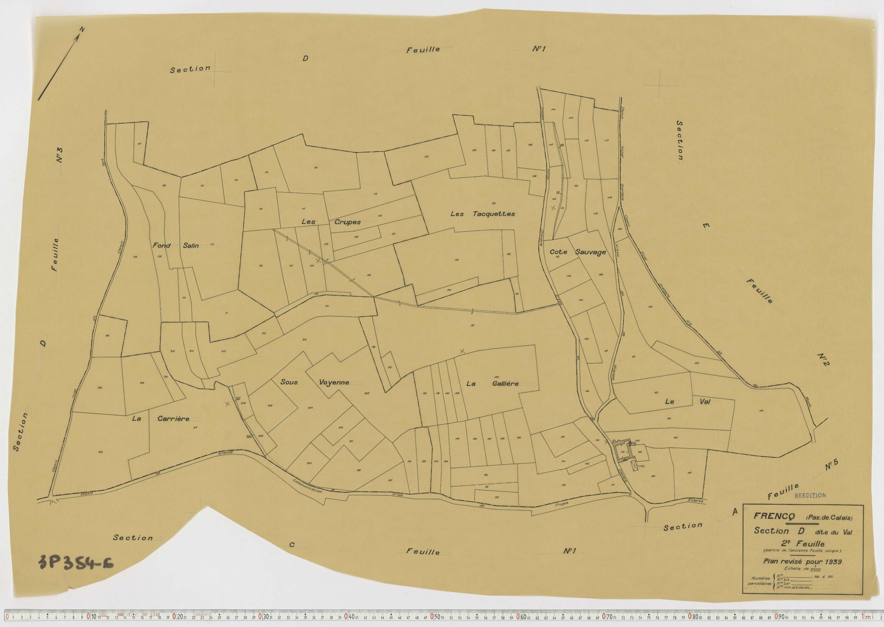 Frencq - Section D, feuille 2.