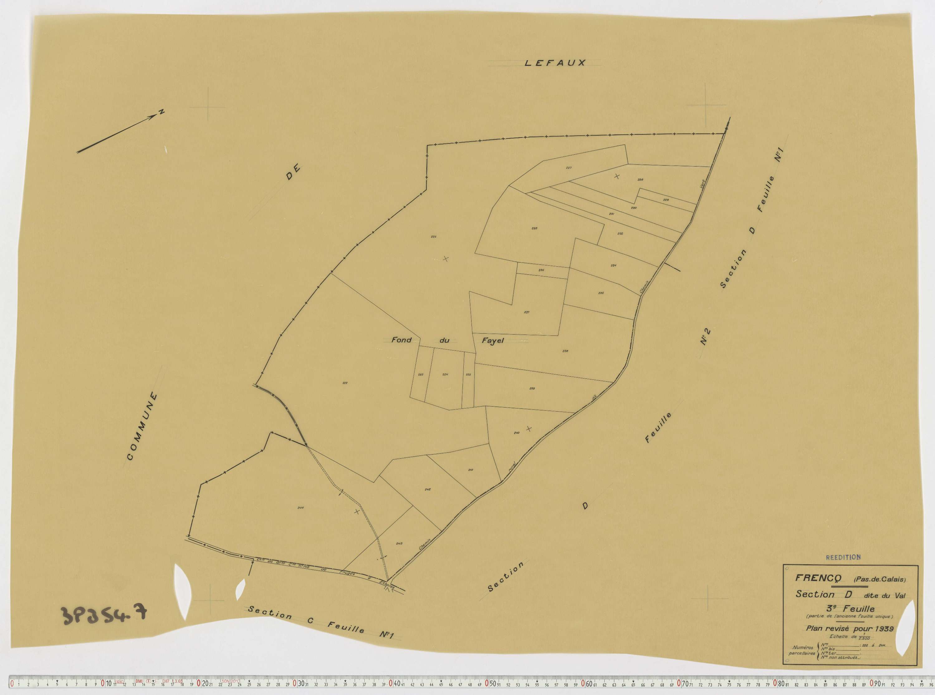 Frencq - Section D, feuille 2.