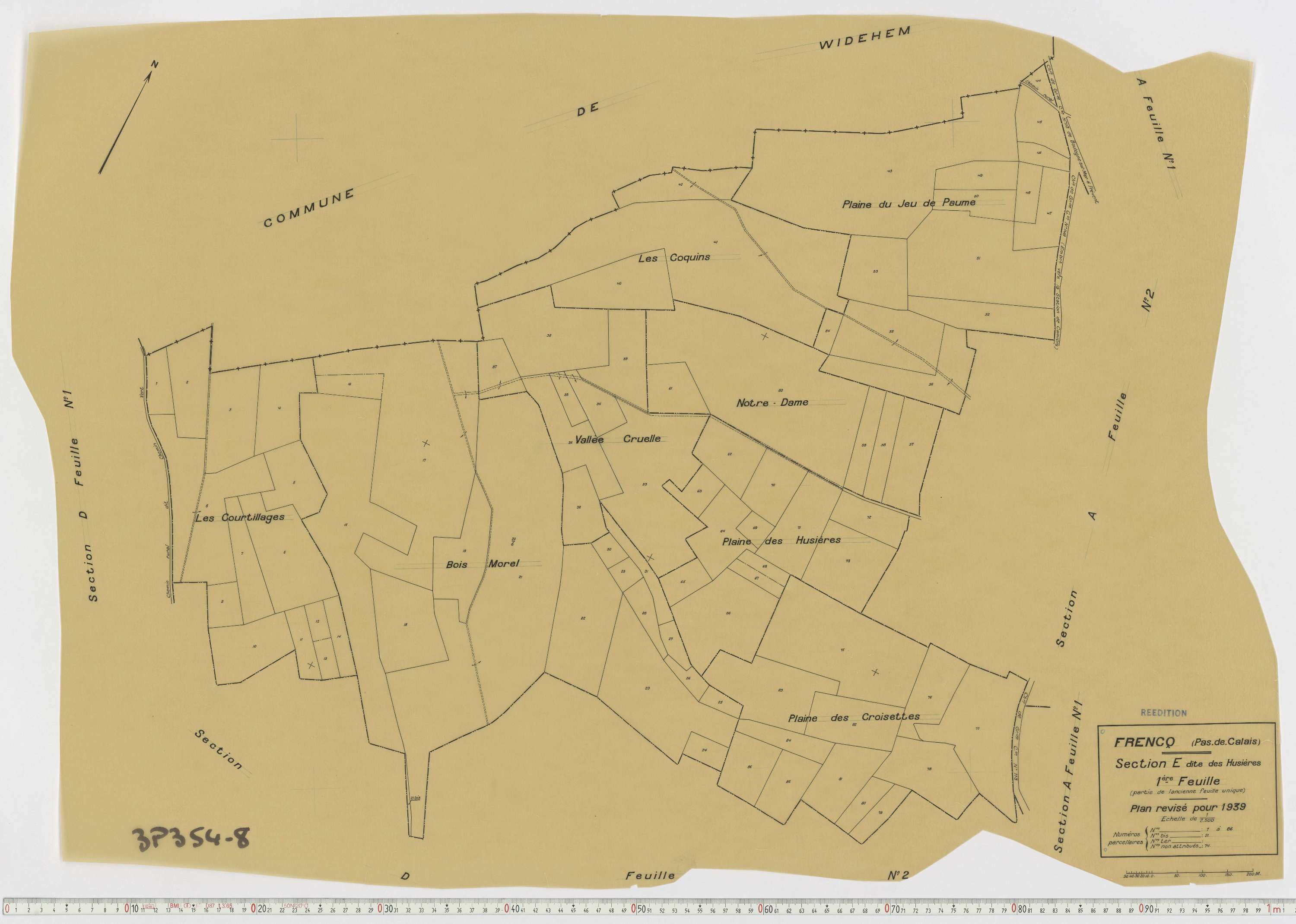 Frencq - Section E, feuille 1.
