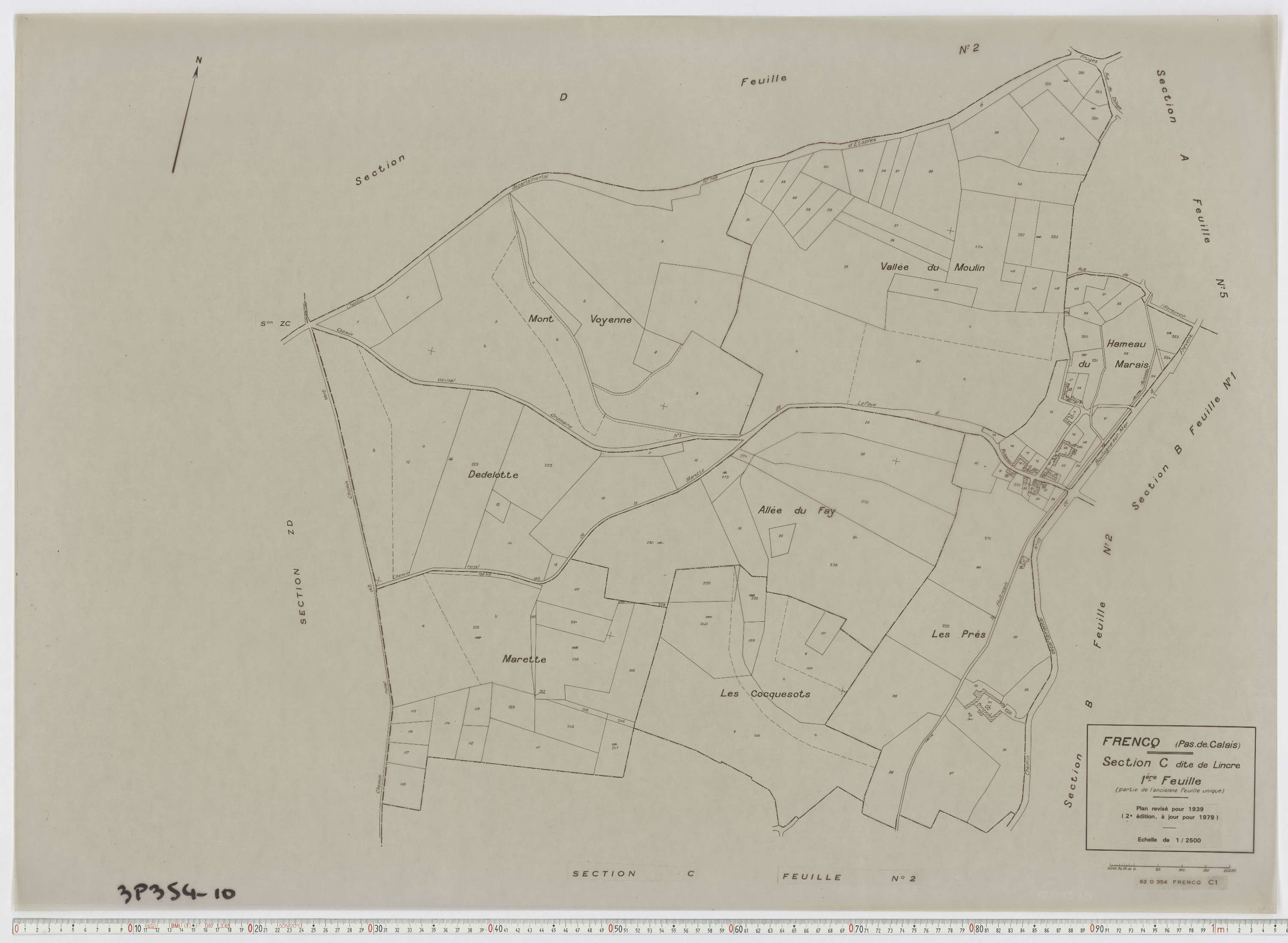 Frencq - Section C, feuille 1.