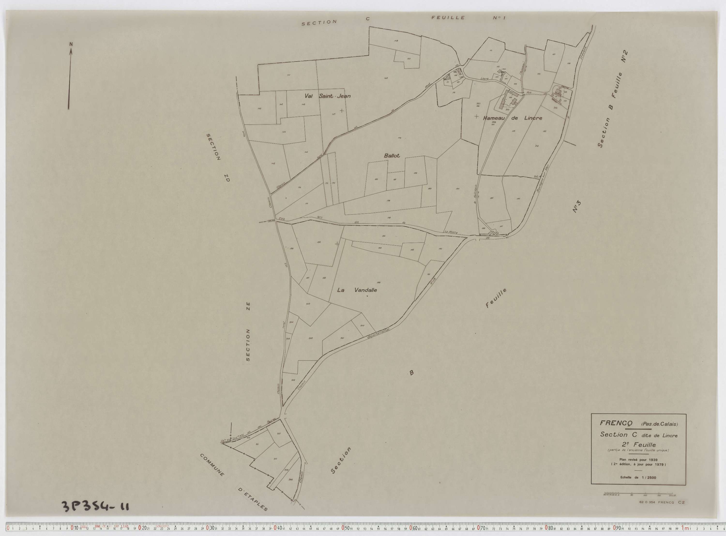 Frencq - Section C, feuille 2.