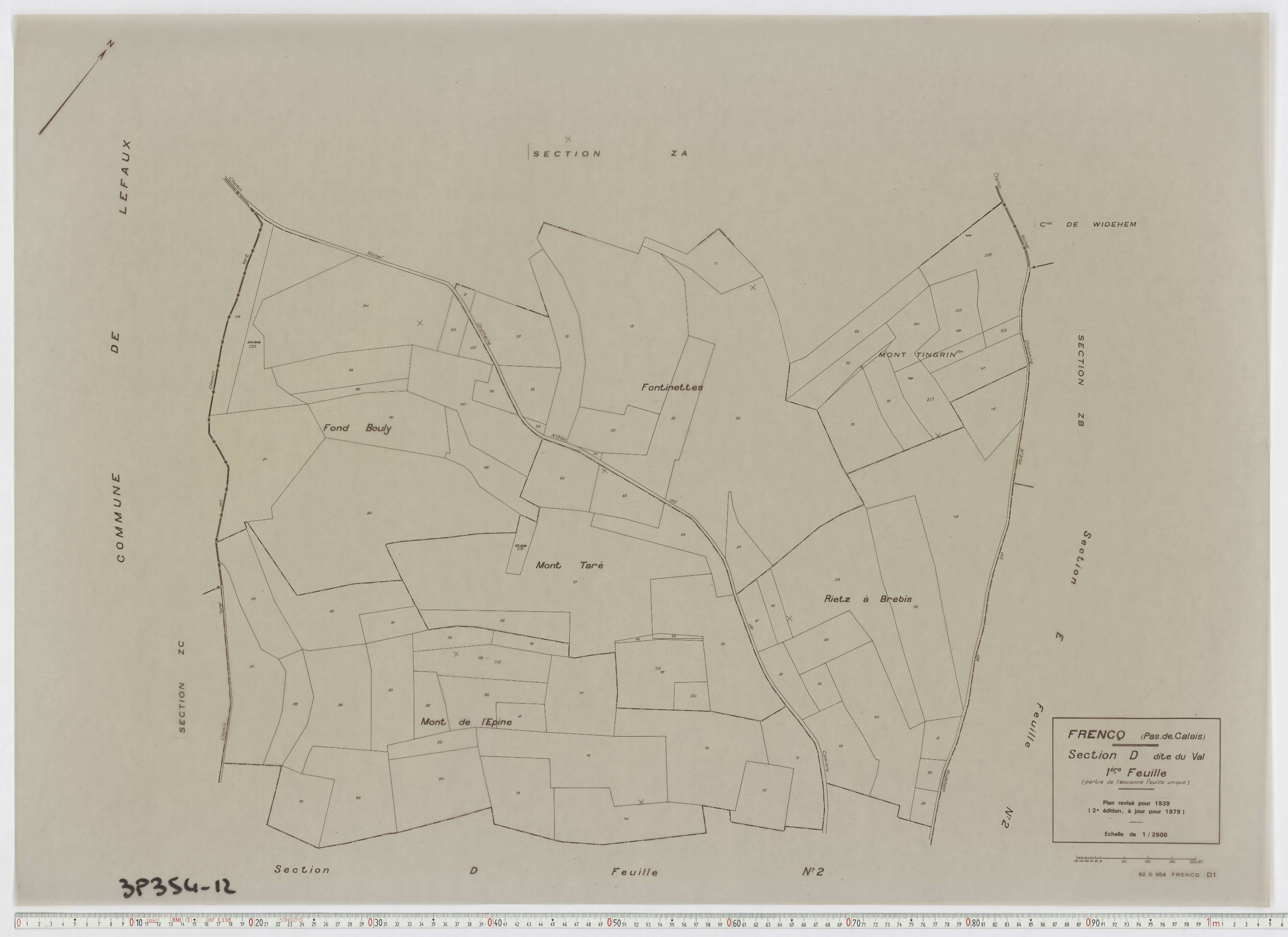 Frencq - Section D, feuille 1.