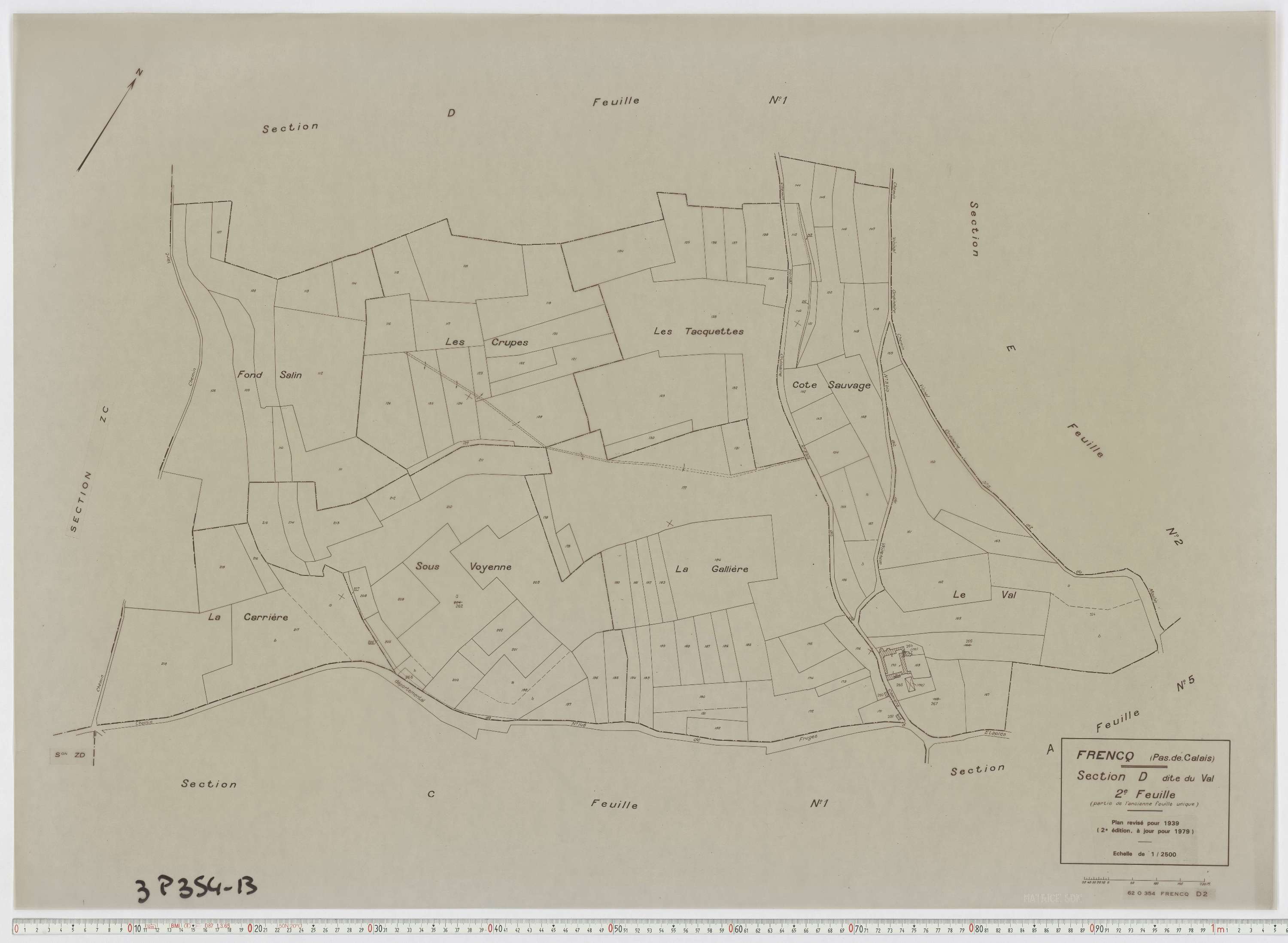Frencq - Section D, feuille 2.