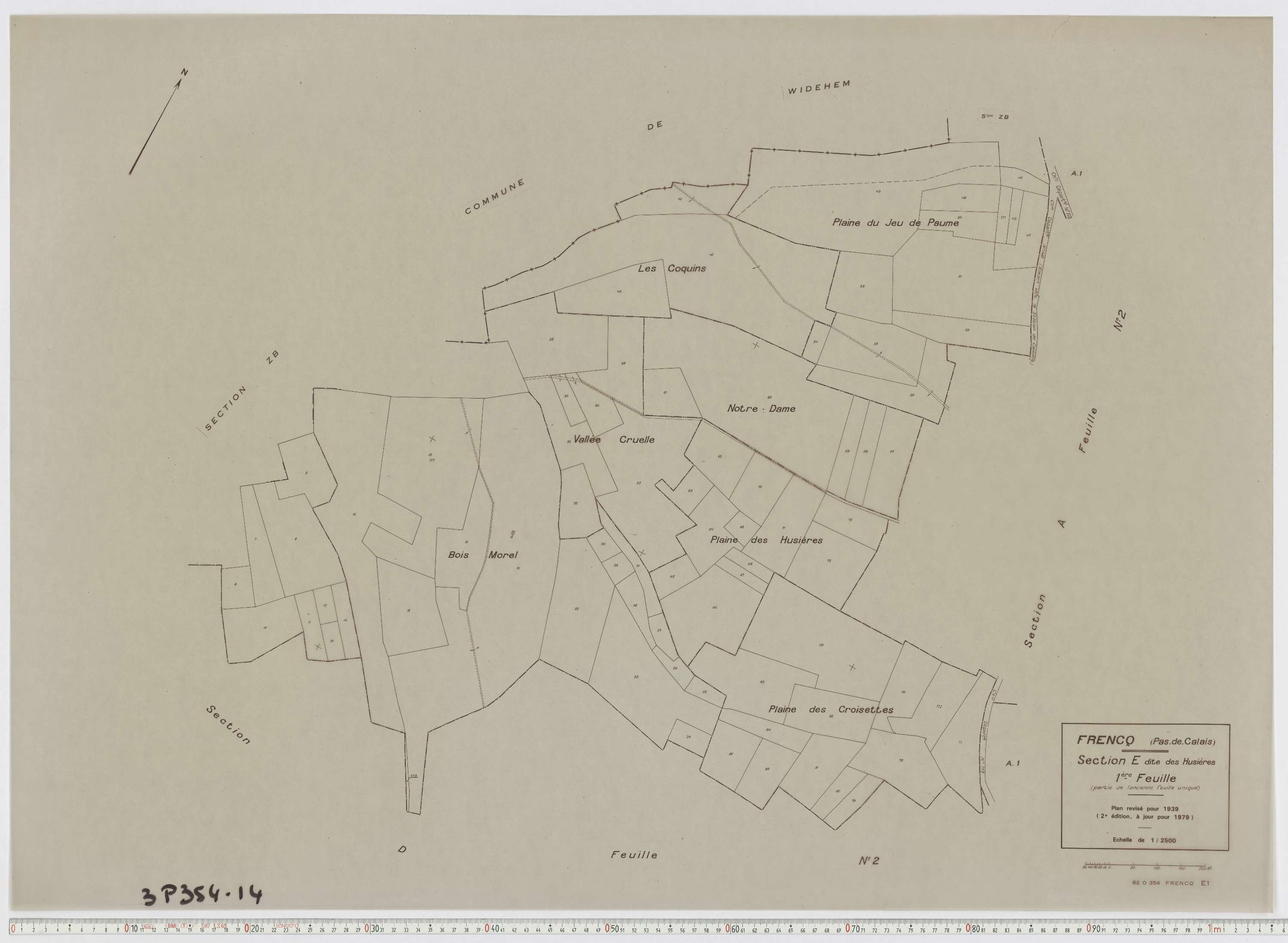 Frencq - Section E, feuille 1.