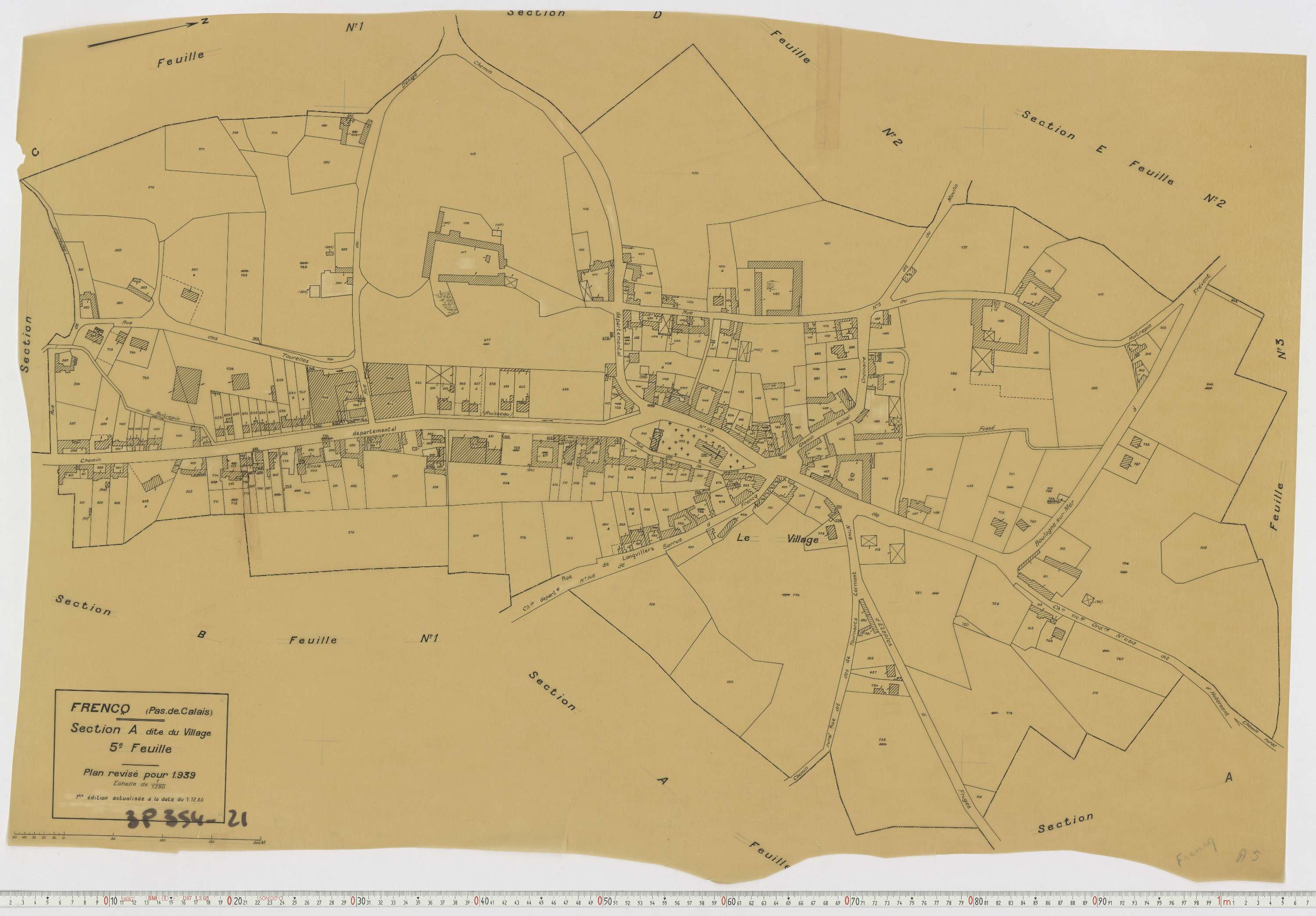 Frencq - Section A, feuille 5.