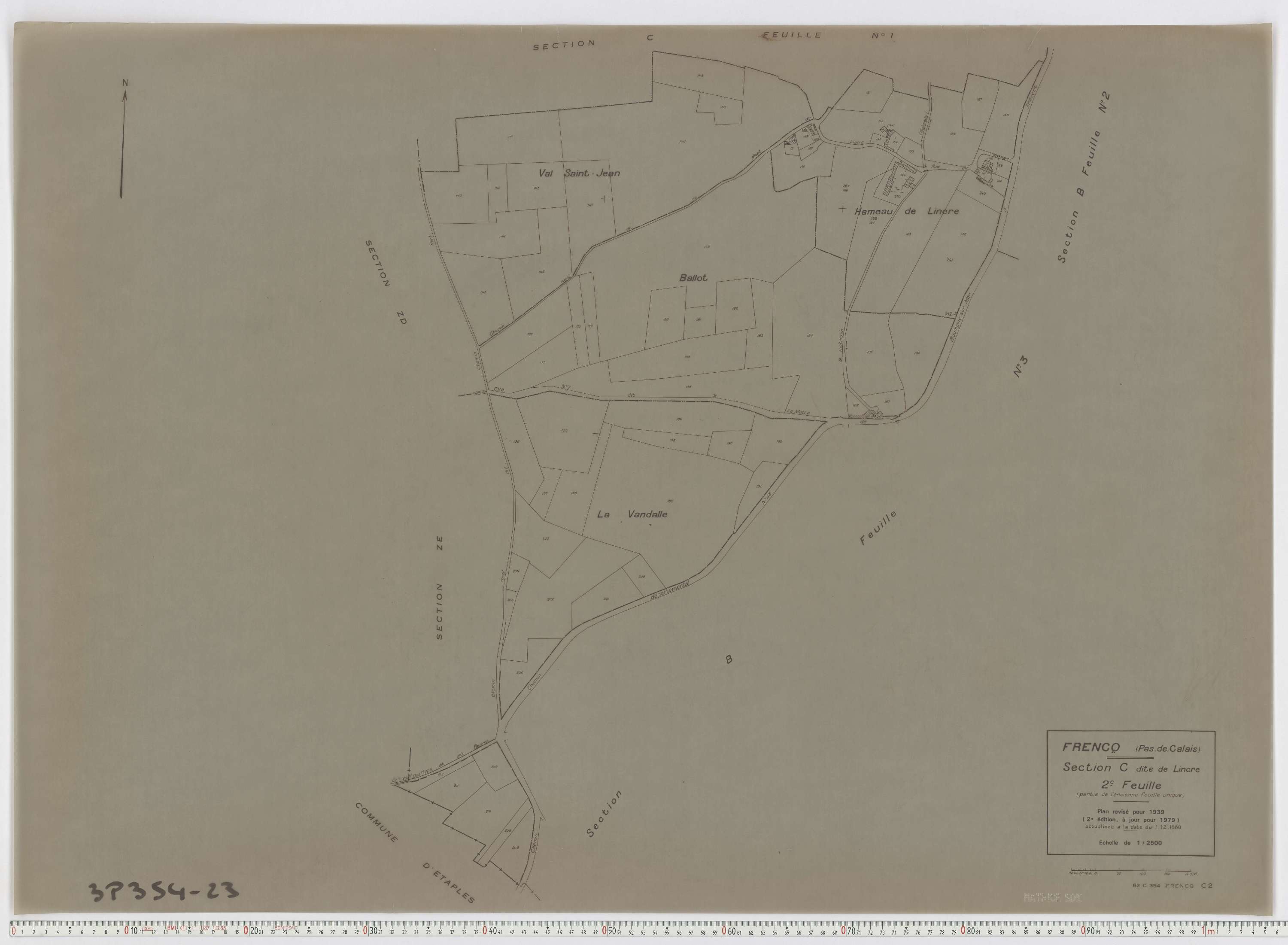 Frencq - Section C, feuille 2.
