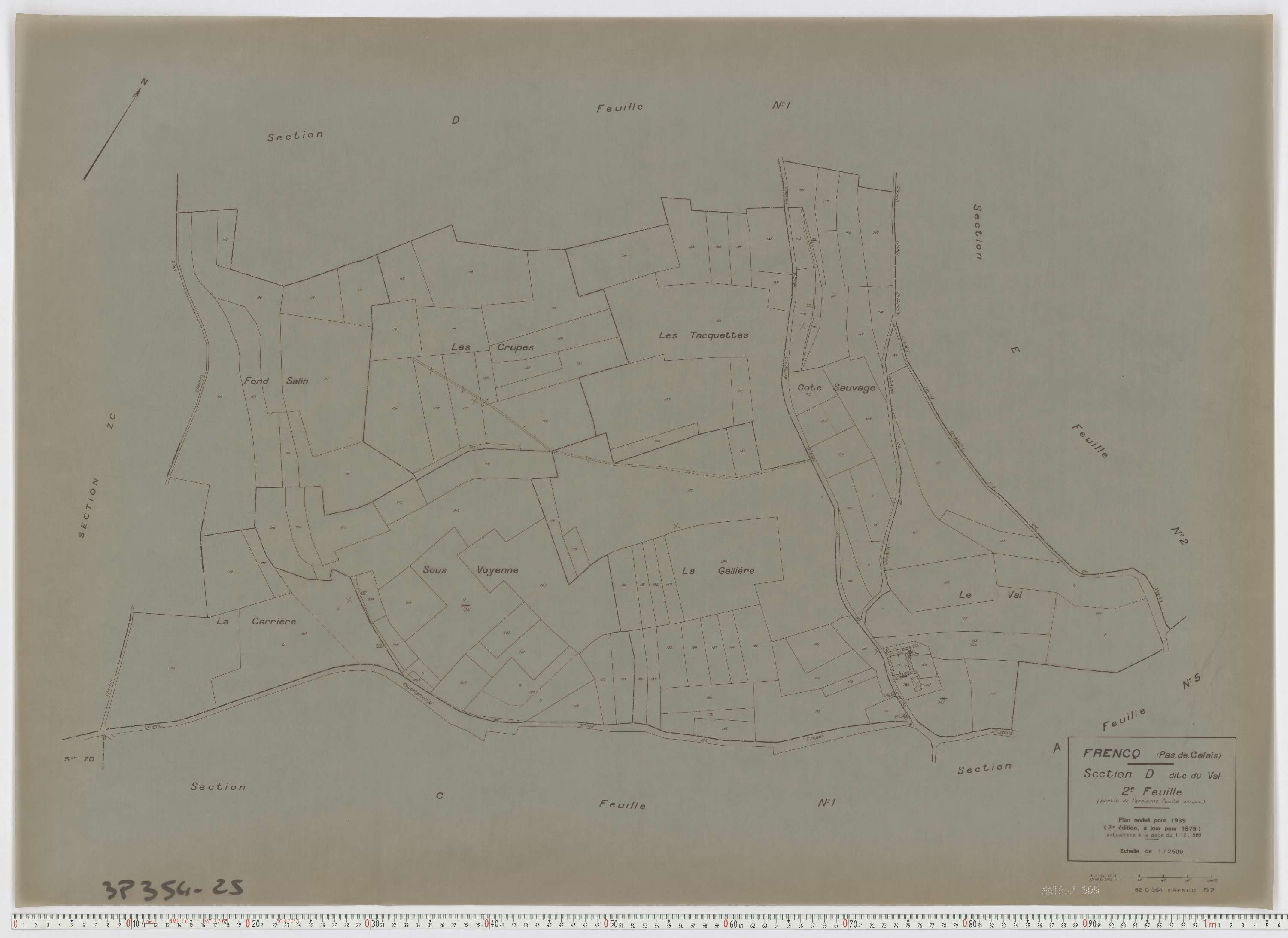 Frencq - Section D, feuille 2.