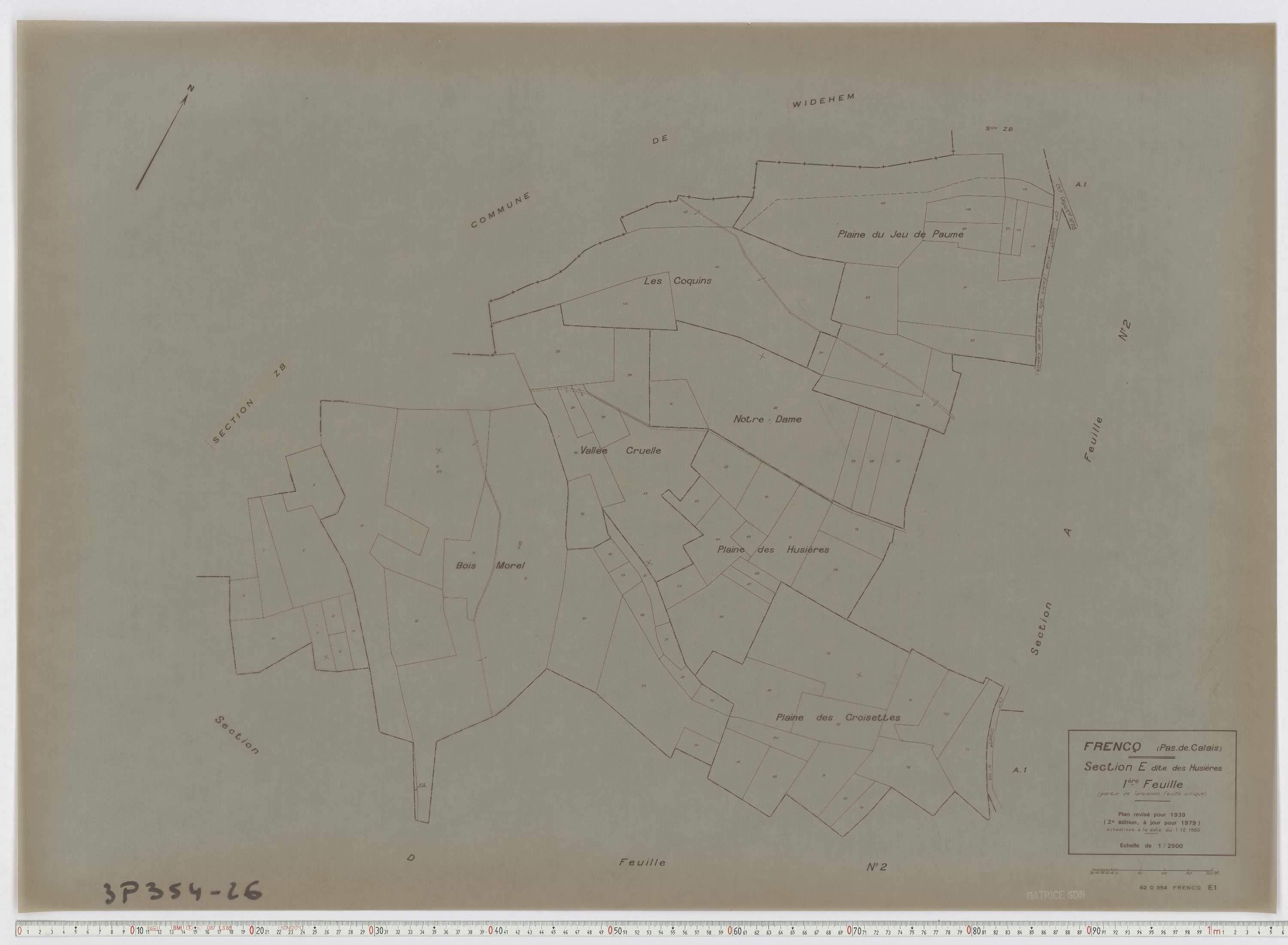 Frencq - Section E, feuille 1.