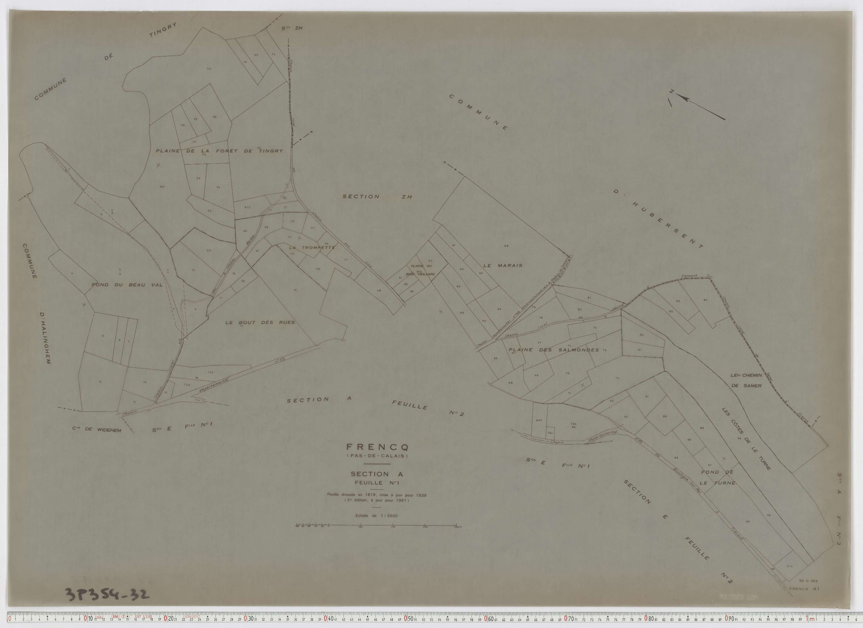 Frencq - Section A, feuille 1.